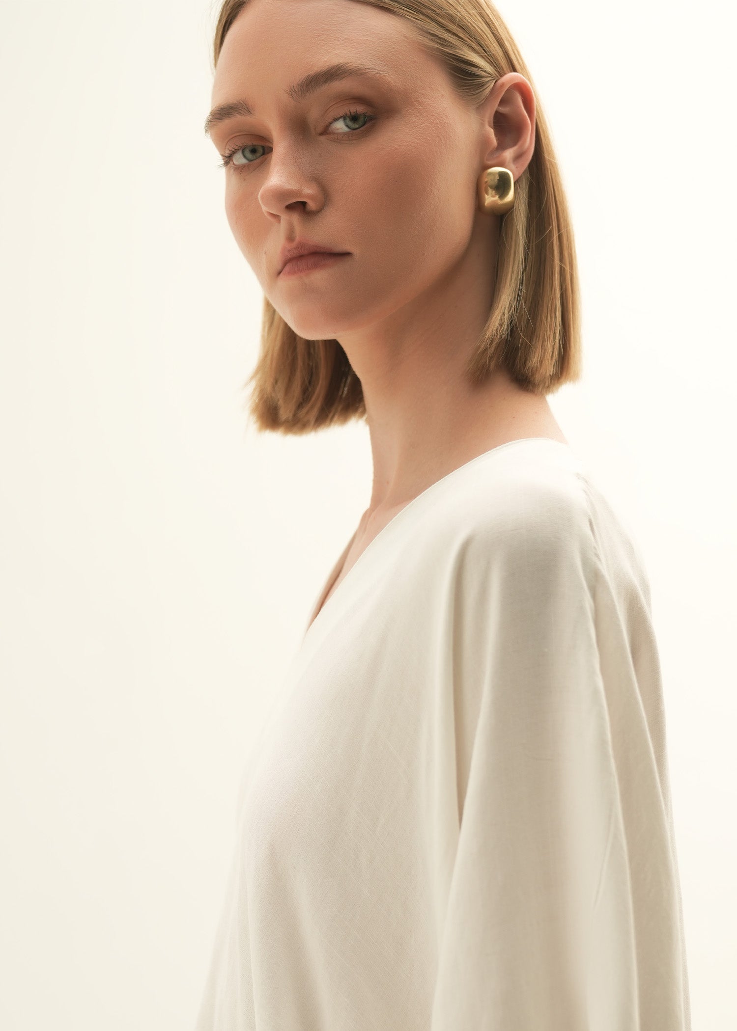 NishatUK - White Solids Polyester 1-piece ready to wear Top