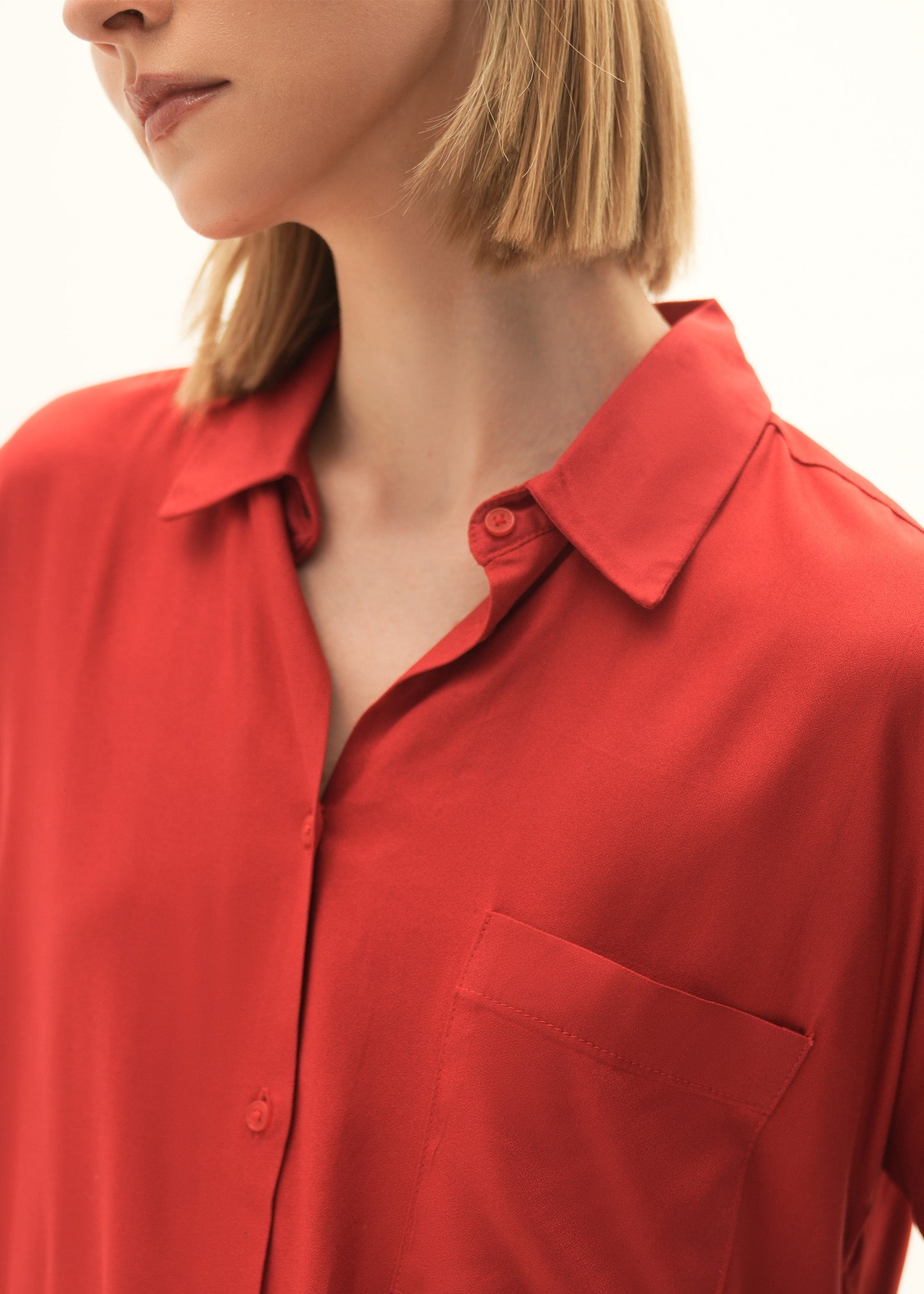 NishatUK - Red Solids Viscose 1-piece ready to wear Shirt
