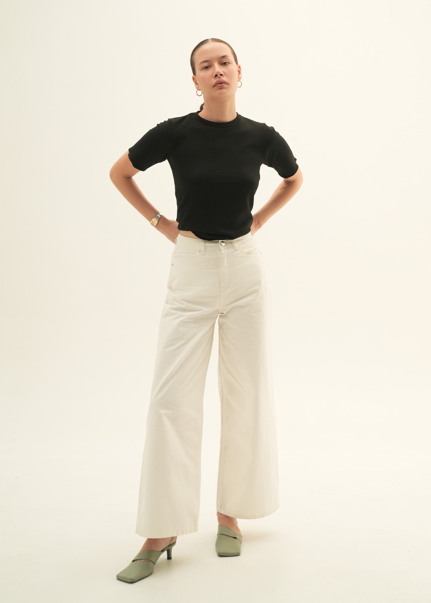 NishatUK - Black Solids Cotton 1-piece ready to wear Top