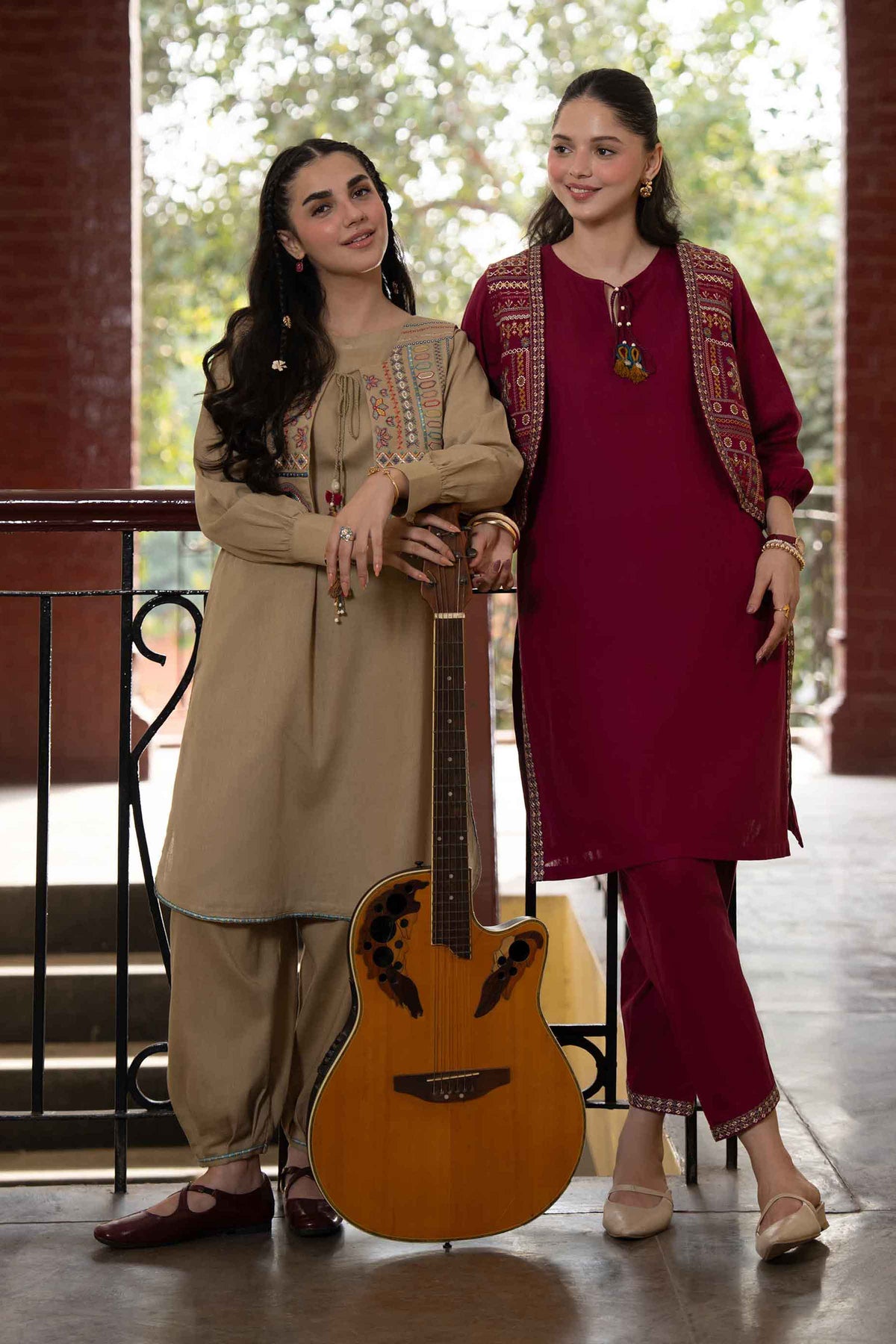 Nishat UK - Beige Embroidered Khaddar 3 Pieces ready to wear