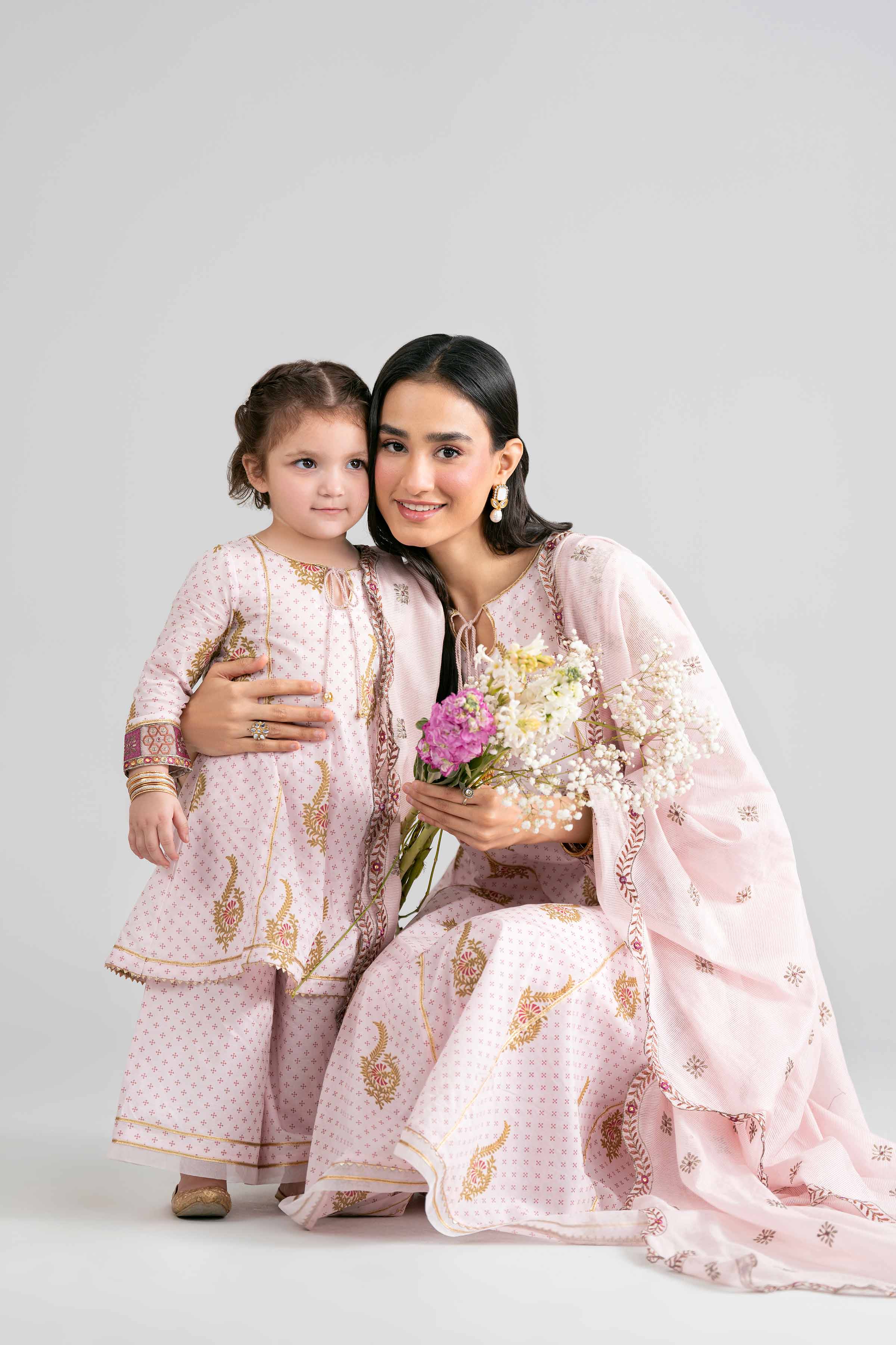 Nishat UK - Pink Embroidered Lawn 3-piece ready to wear Suit