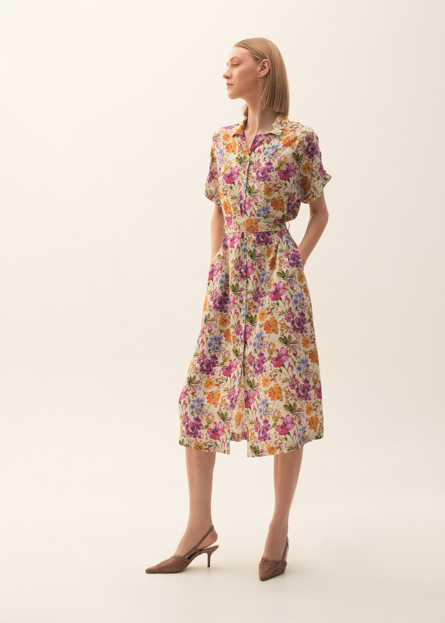 NishatUK - Multi Printed Viscose 1-piece ready to wear Long Dress