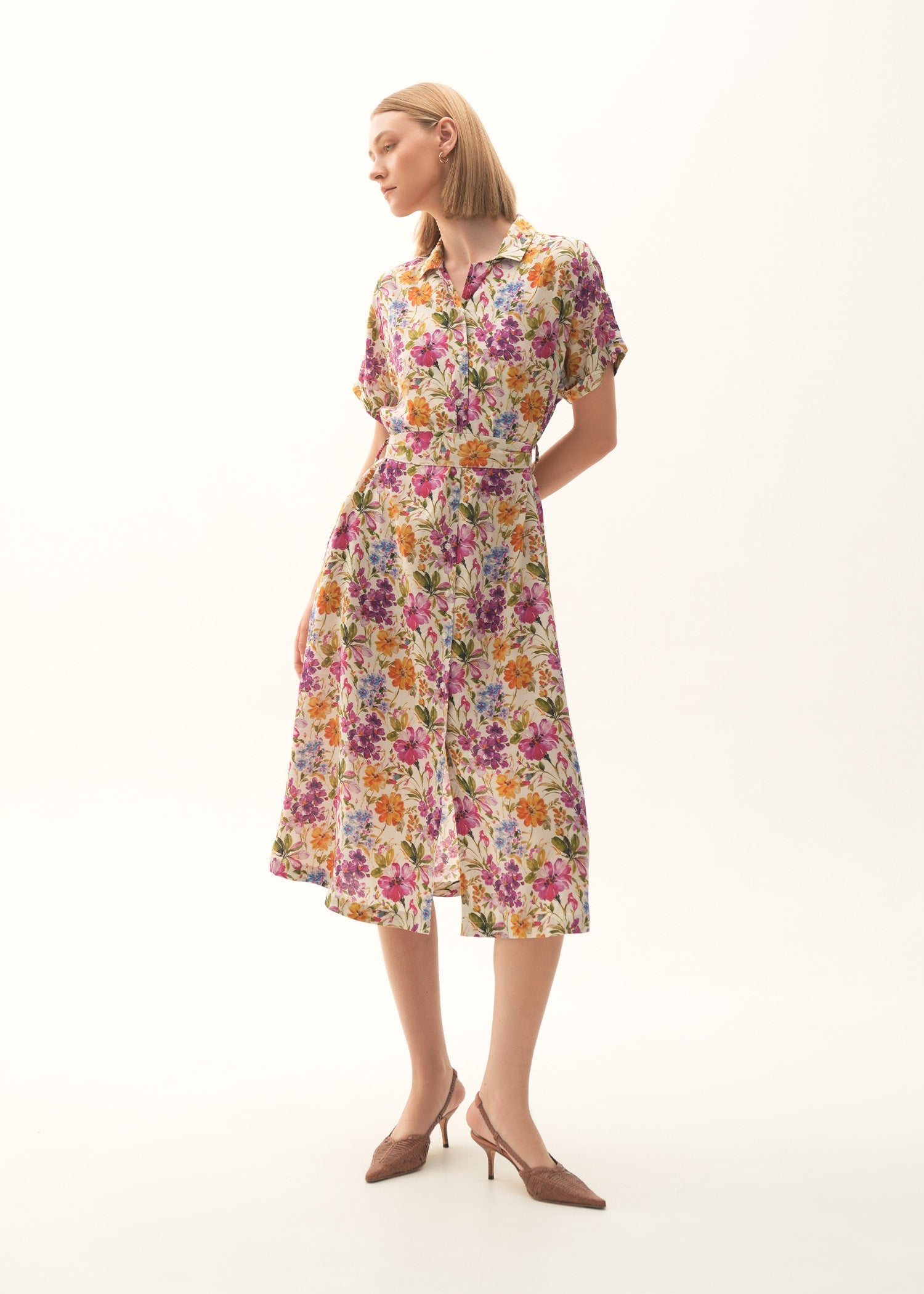 NishatUK - Multi Printed Viscose 1-piece ready to wear Long Dress