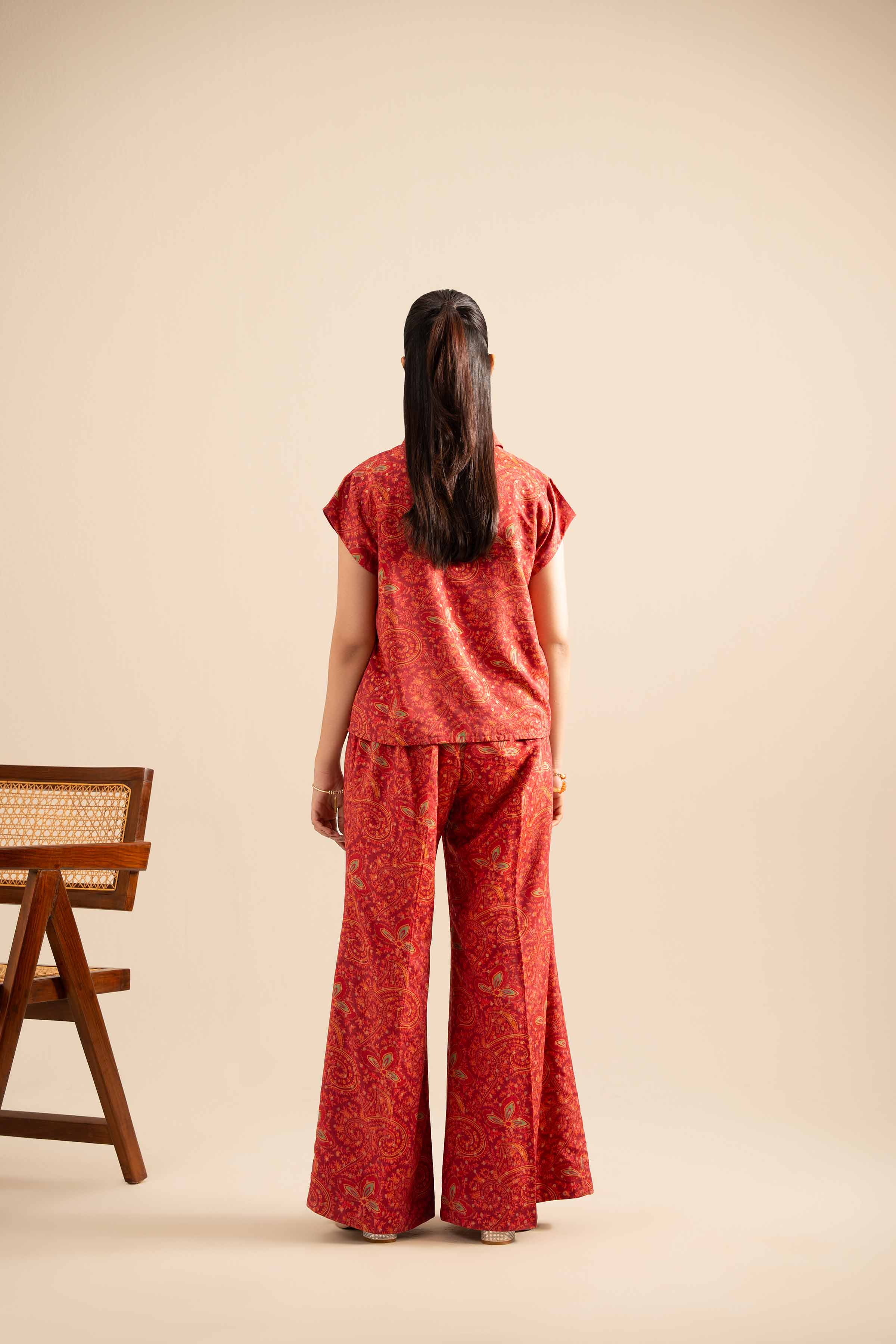 NishatUK - Red Printed Monar Gold 2-piece ready to wear Dress