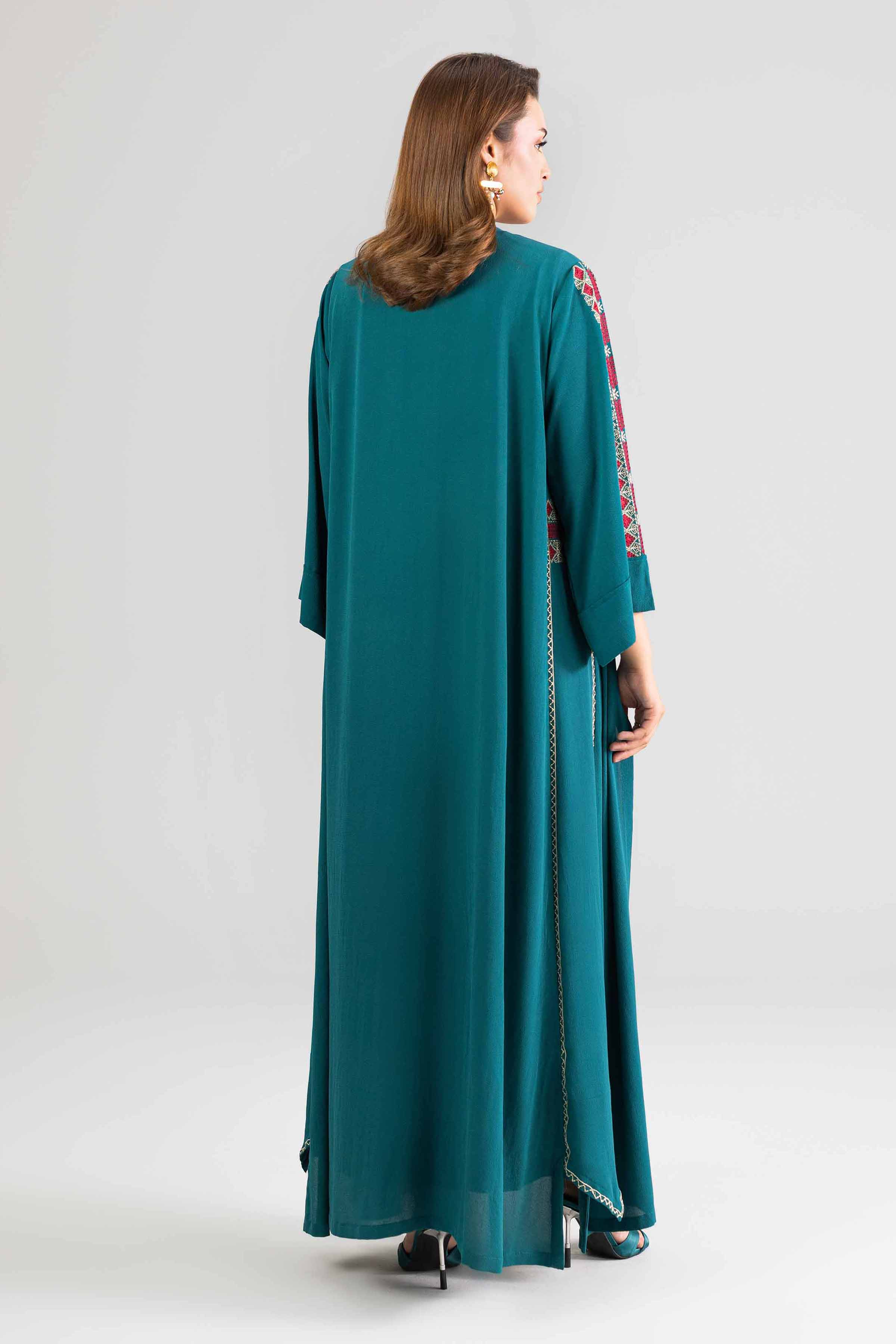Nishat UK - Blue Embroidered Seer Sucker 2 Pieces ready to wear Long Dress