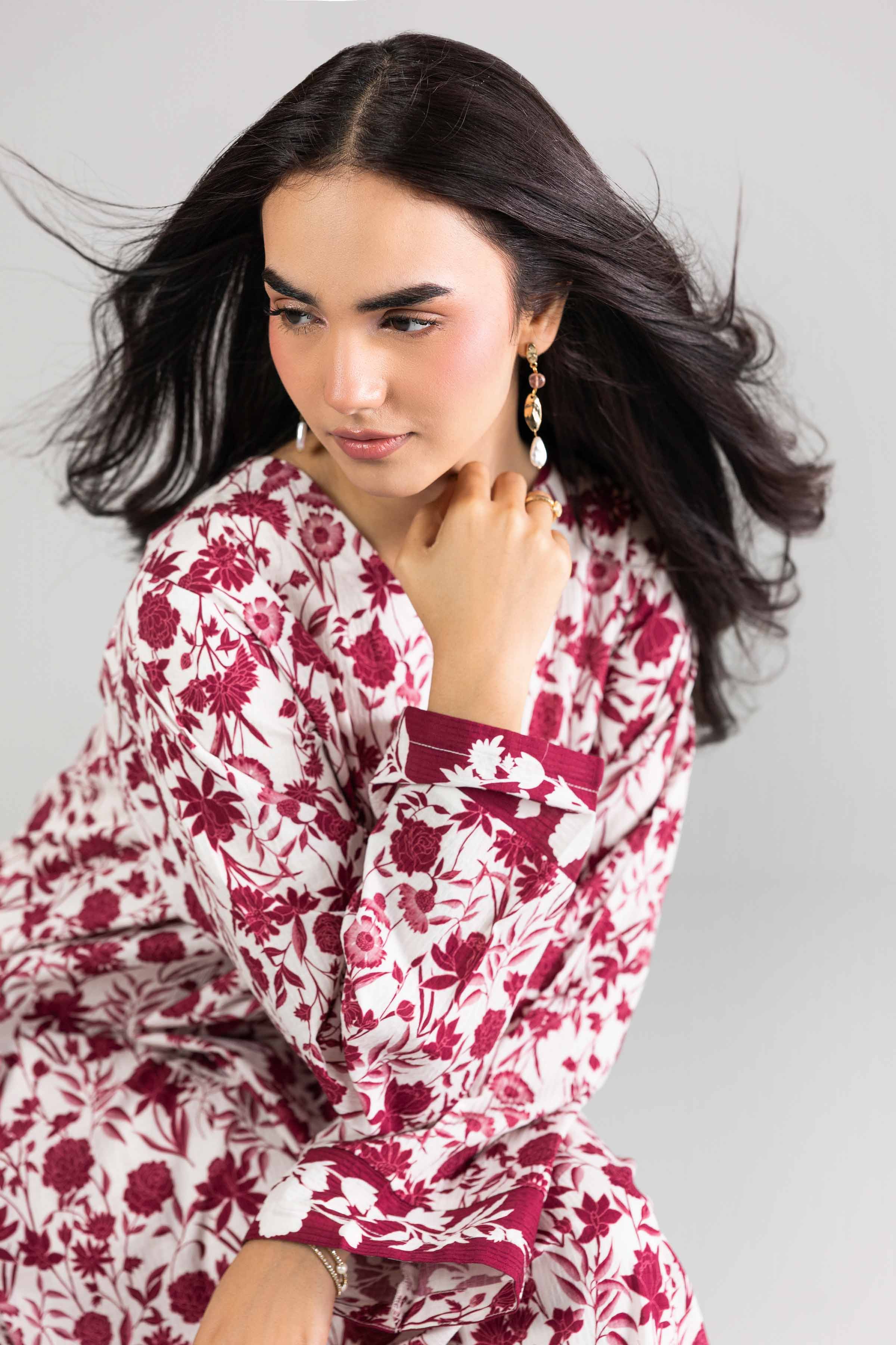 Nishat UK - Off white Printed Seer Sucker 1-piece ready to wear Long dress