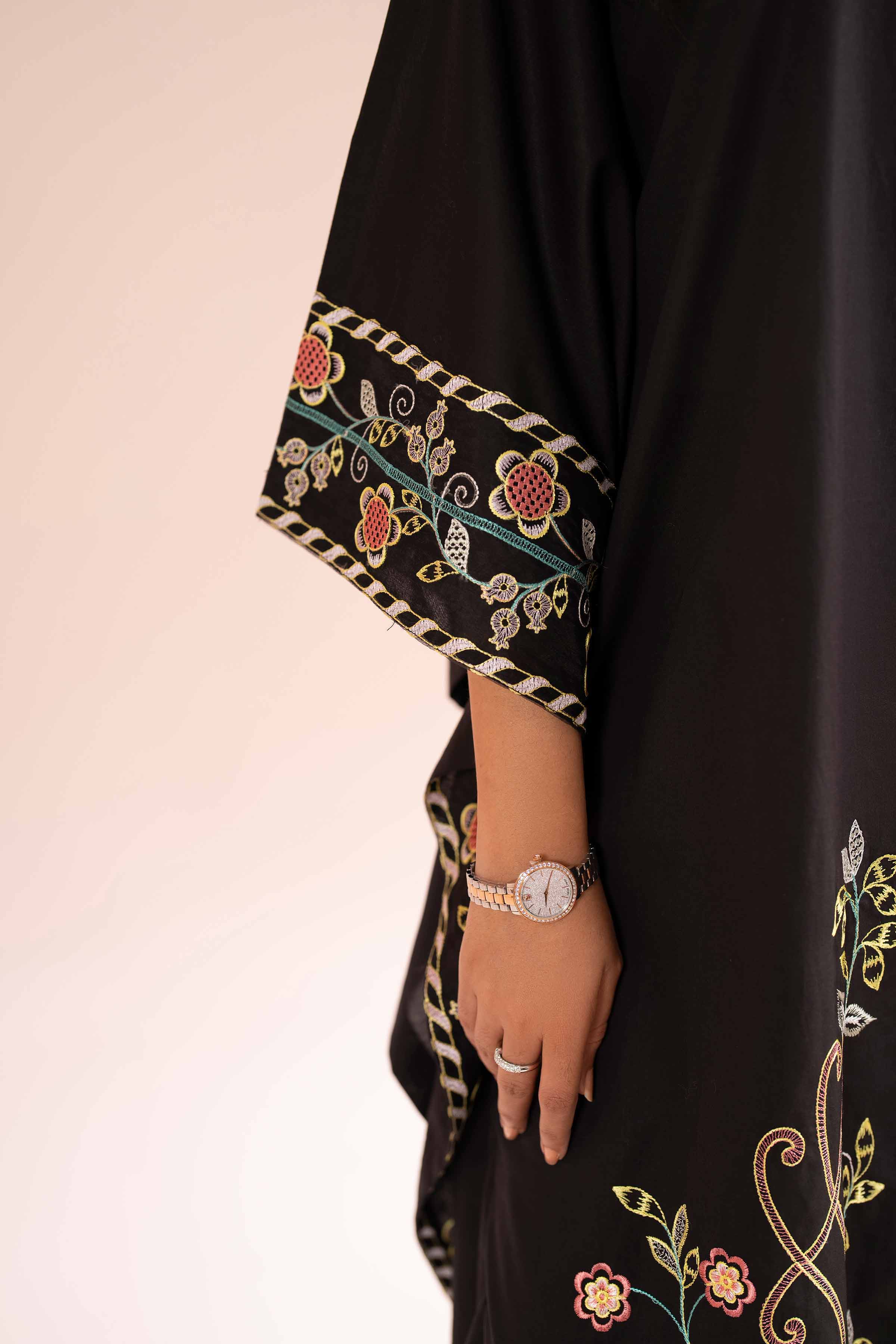 NishatUK - Black Embroidered Cambric 1-piece ready to wear Dress