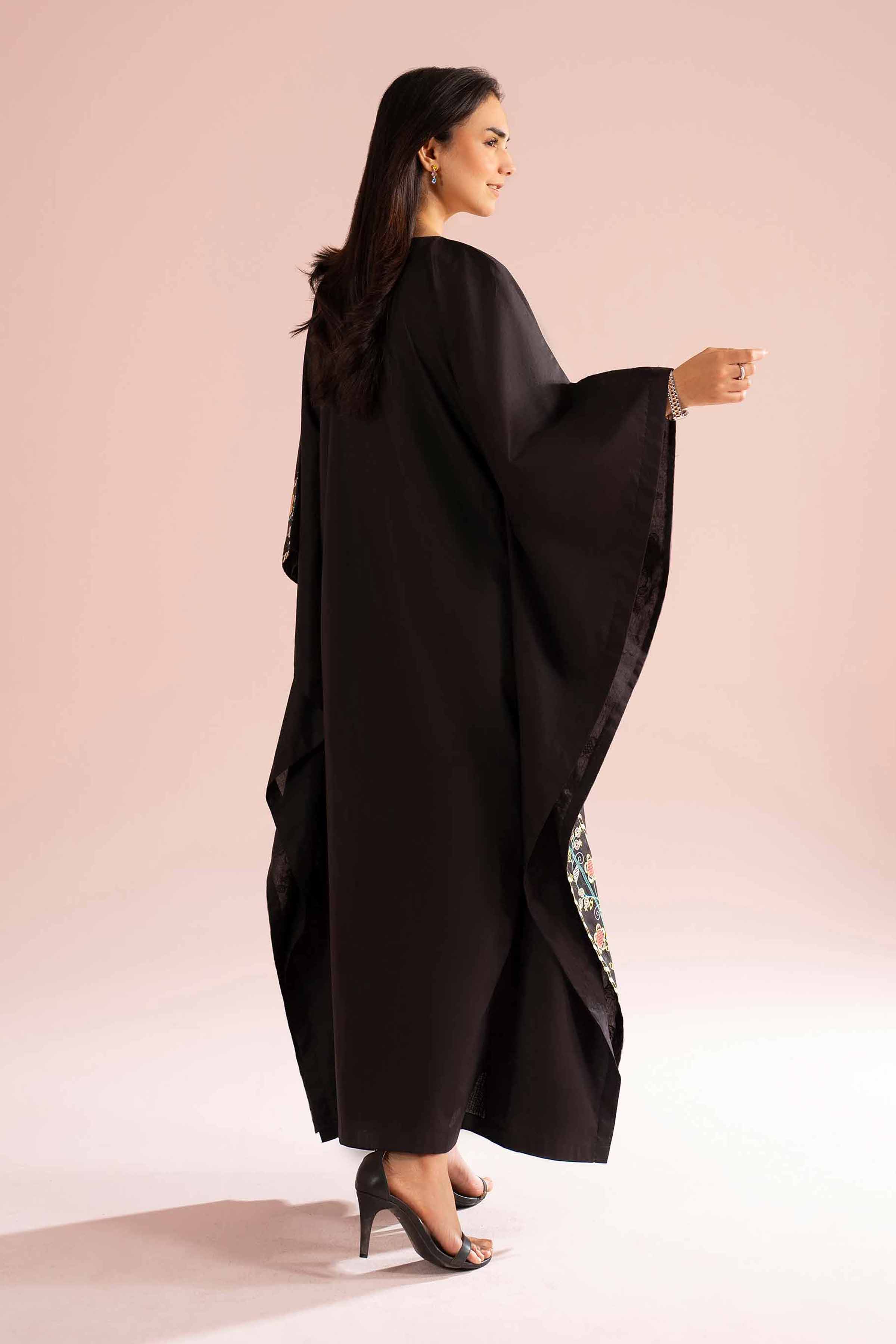 NishatUK - Black Embroidered Cambric 1-piece ready to wear Dress