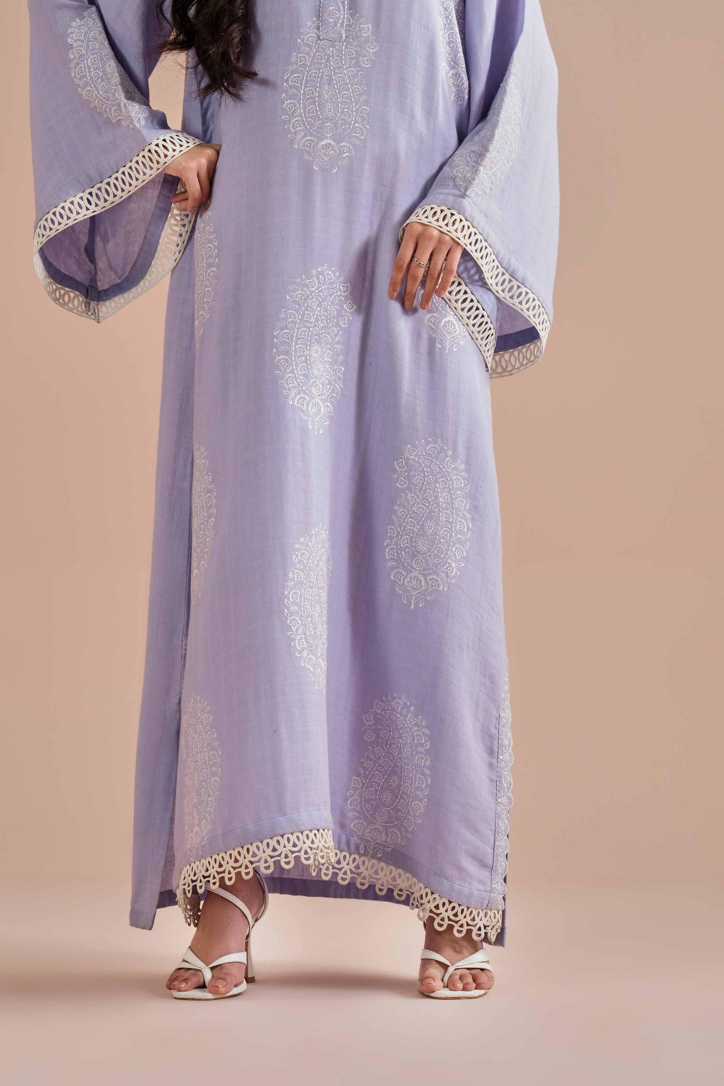 NishatUK - Purple Embroidered Dobby 1-piece ready to wear Shirt