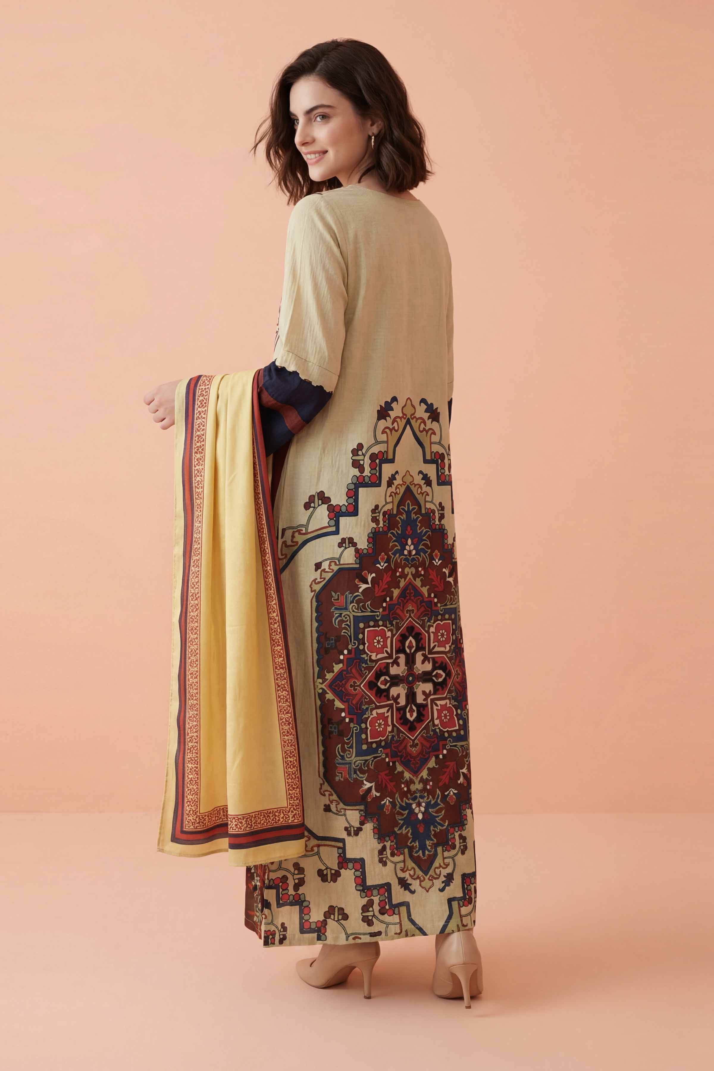 NishatUK - Multi Printed Sear Sucker 2-piece ready to wear Dress