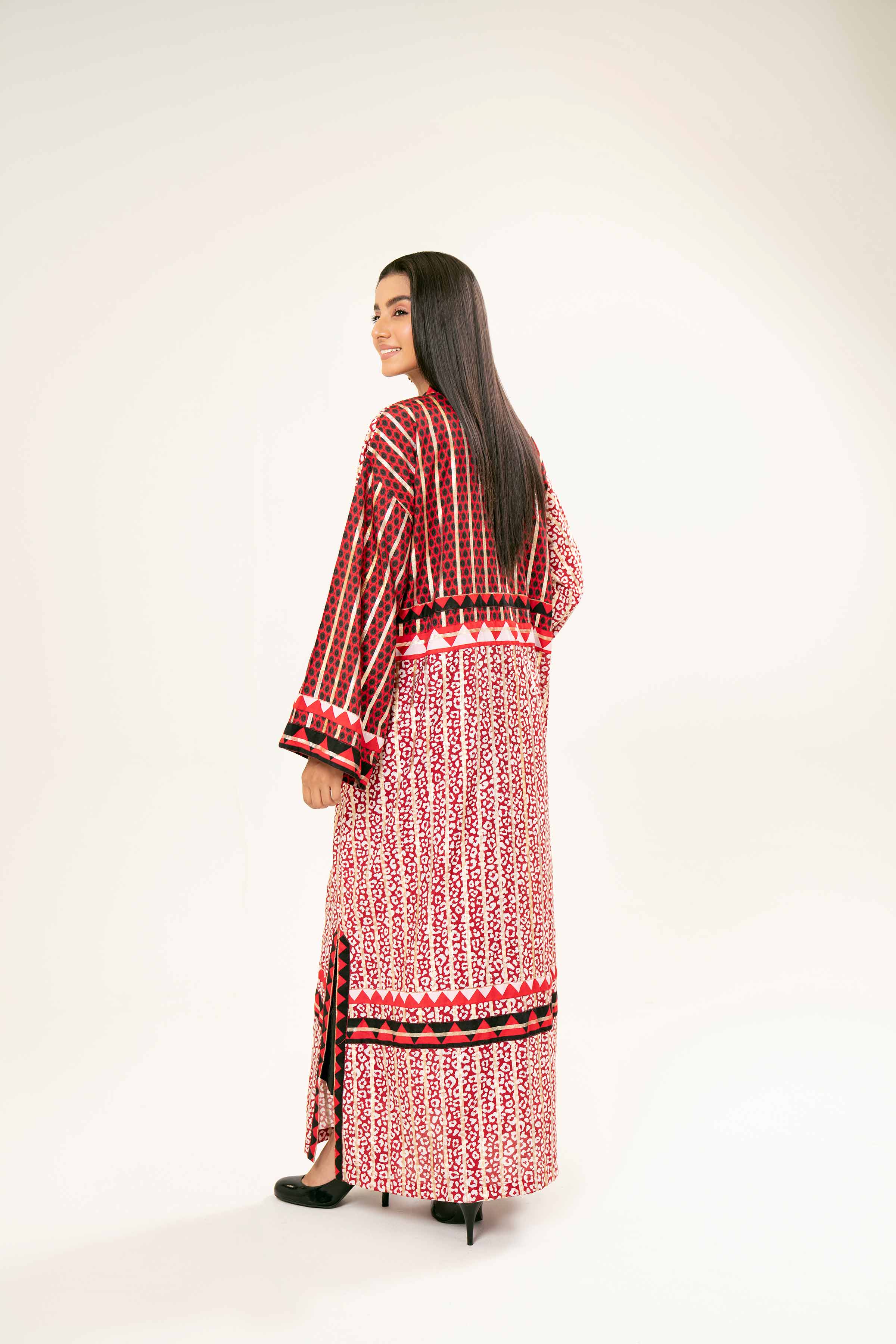 NishatUK - Brown Printed Monar Gold 1-piece ready to wear Gown