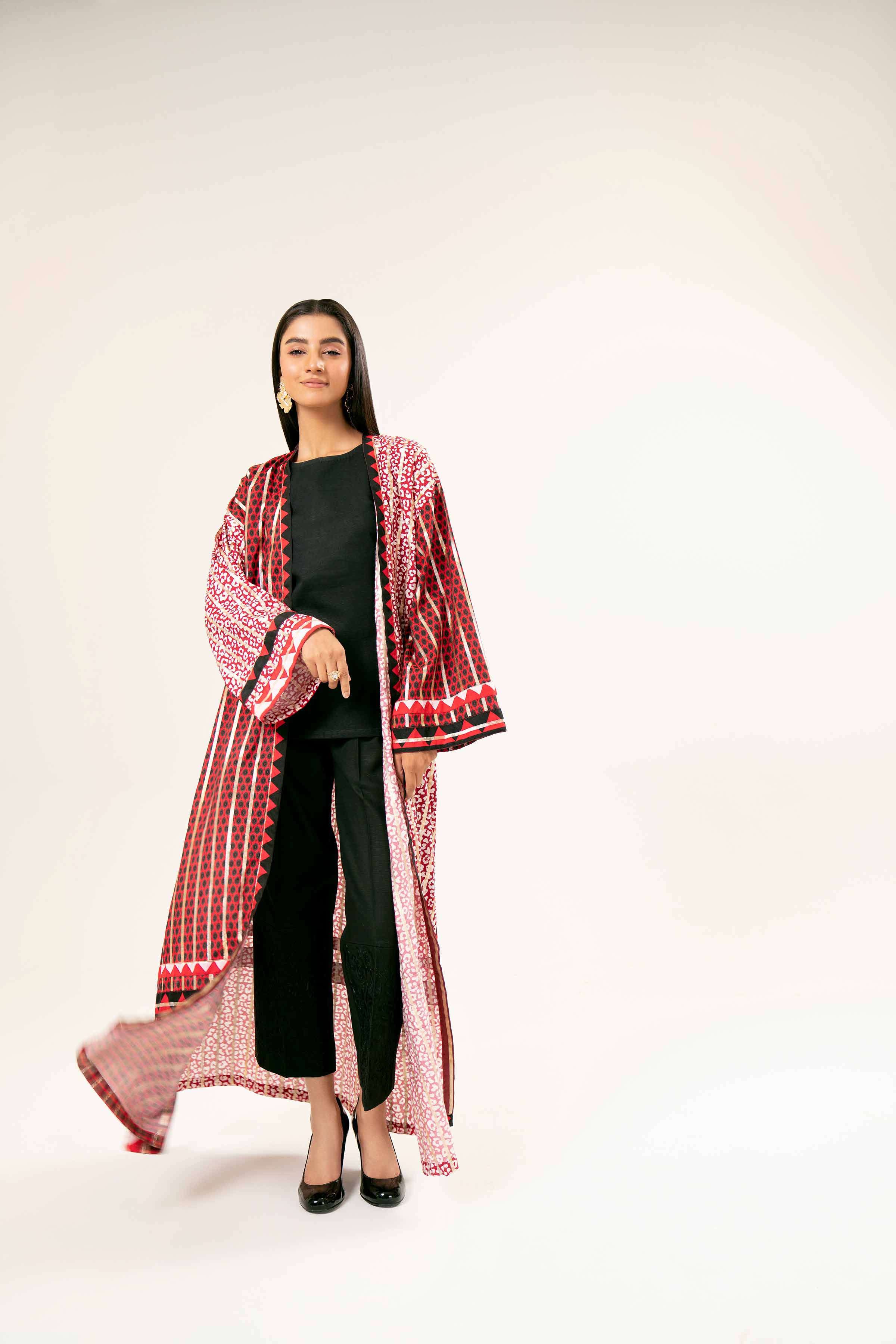 NishatUK - Brown Printed Monar Gold 1-piece ready to wear Gown