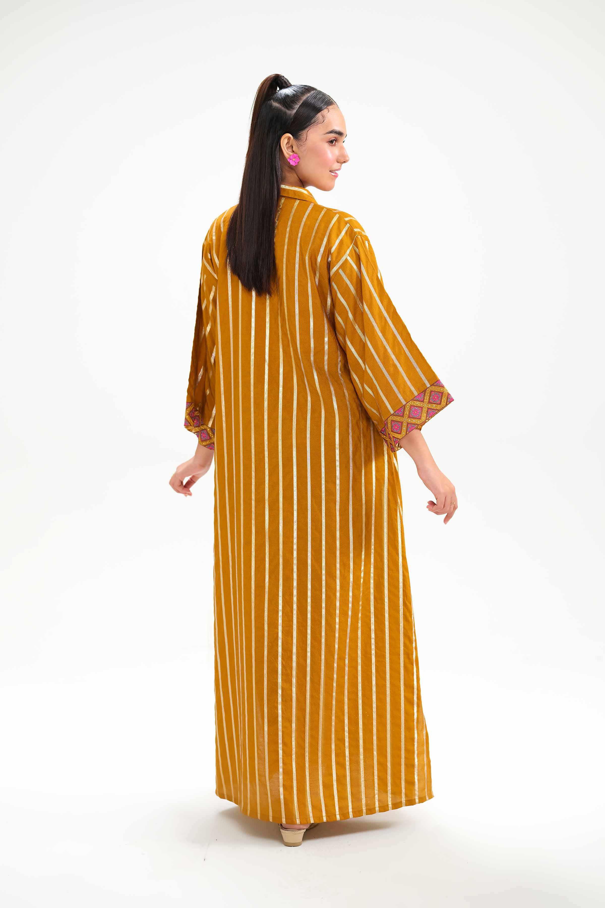 NishatUK - Brown Embroidered Monar Gold 1-piece ready to wear Dress