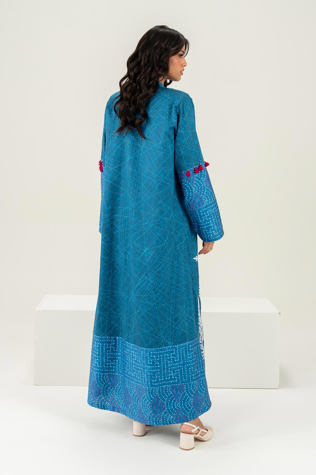 Nishat UK - Blue Embroidered Satin 2 Pieces ready to wear