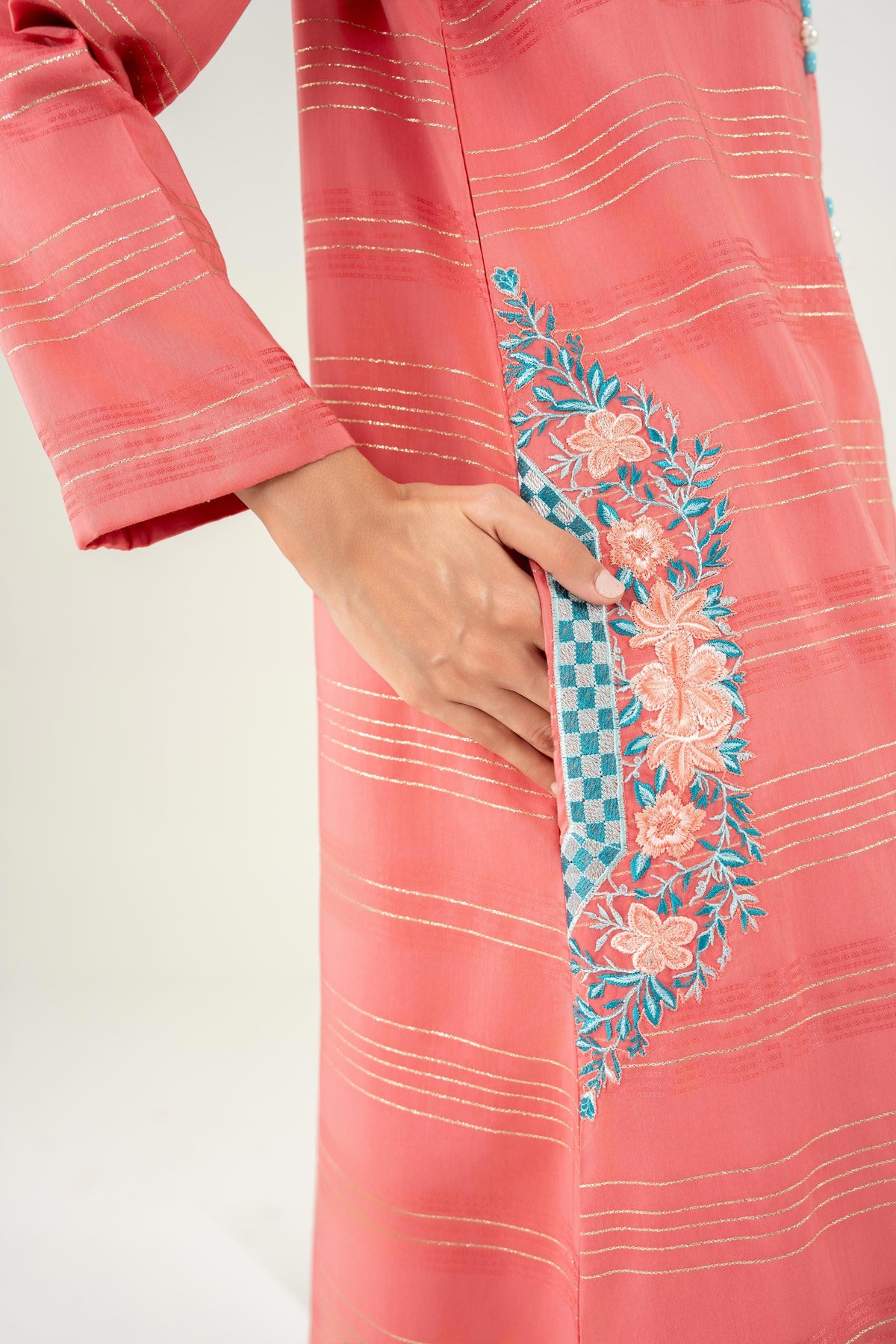 Nishat UK - Orange Embroidered Fancy Gold 1 Piece ready to wear