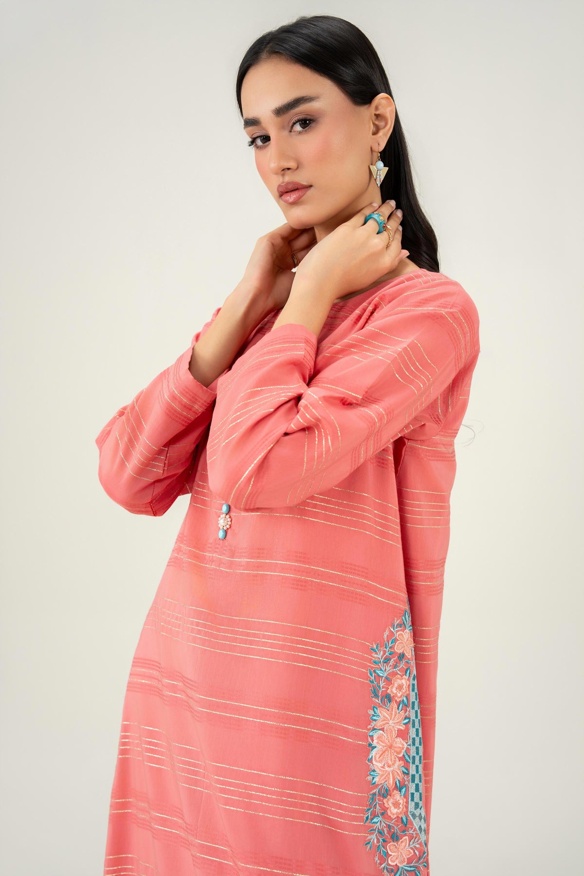 Nishat UK - Orange Embroidered Fancy Gold 1 Piece ready to wear