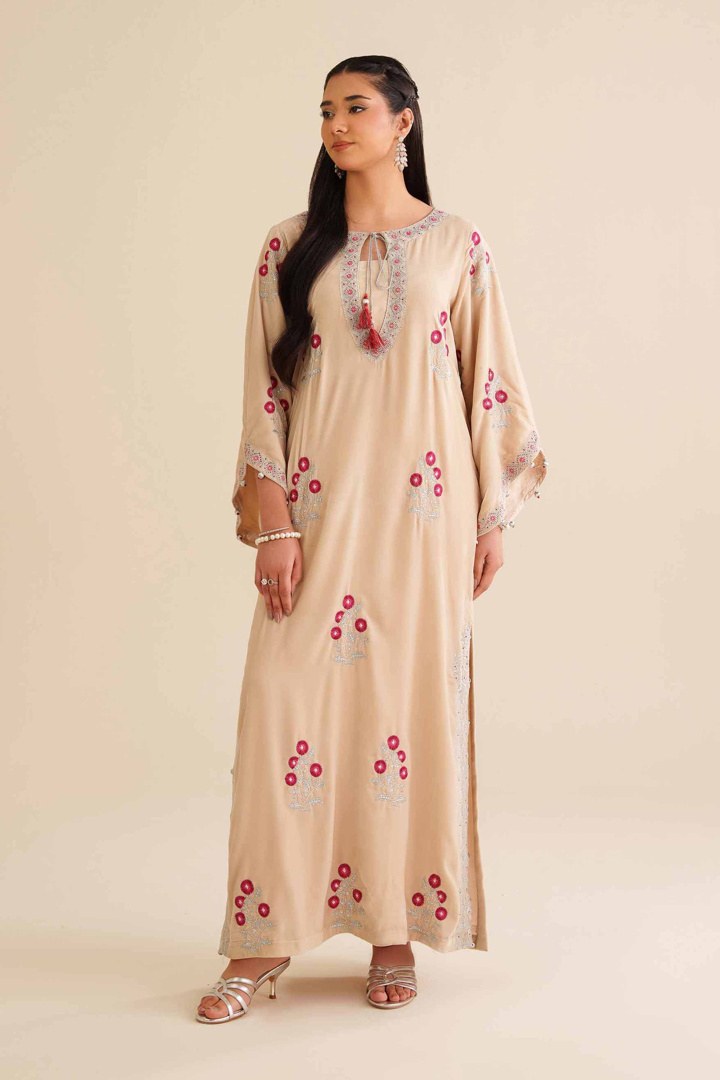 NishatUK - Yellow Embroidered Velvet 1-piece ready to wear Shirt