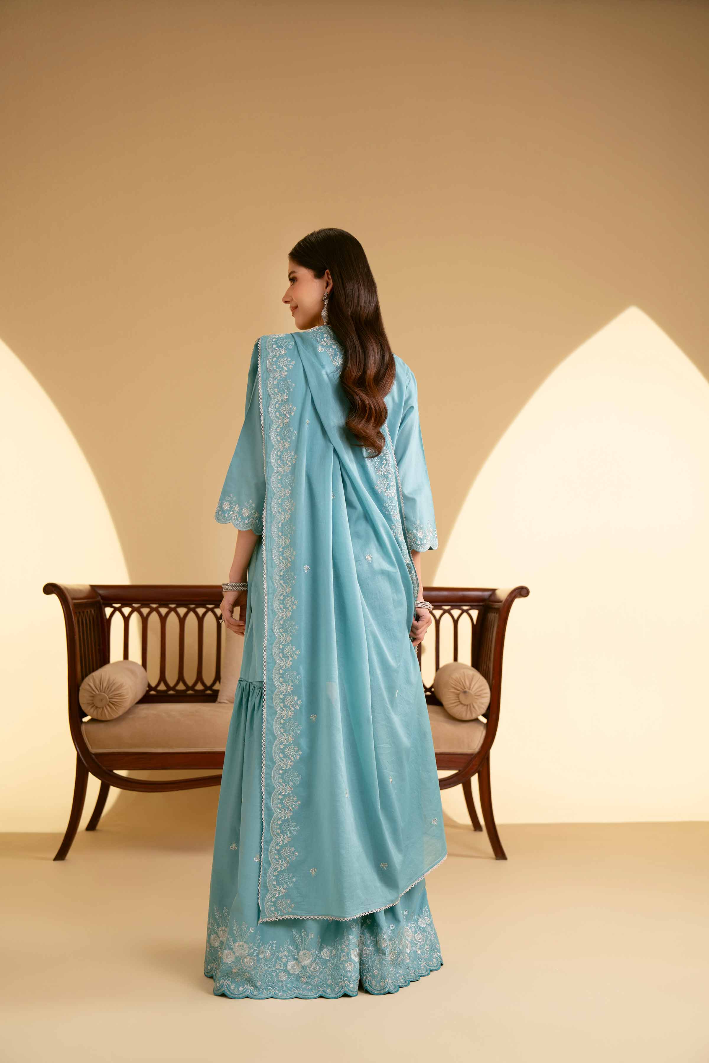 NishatUK - Ferozi Embroidered Lawn 3-piece ready to wear Suit
