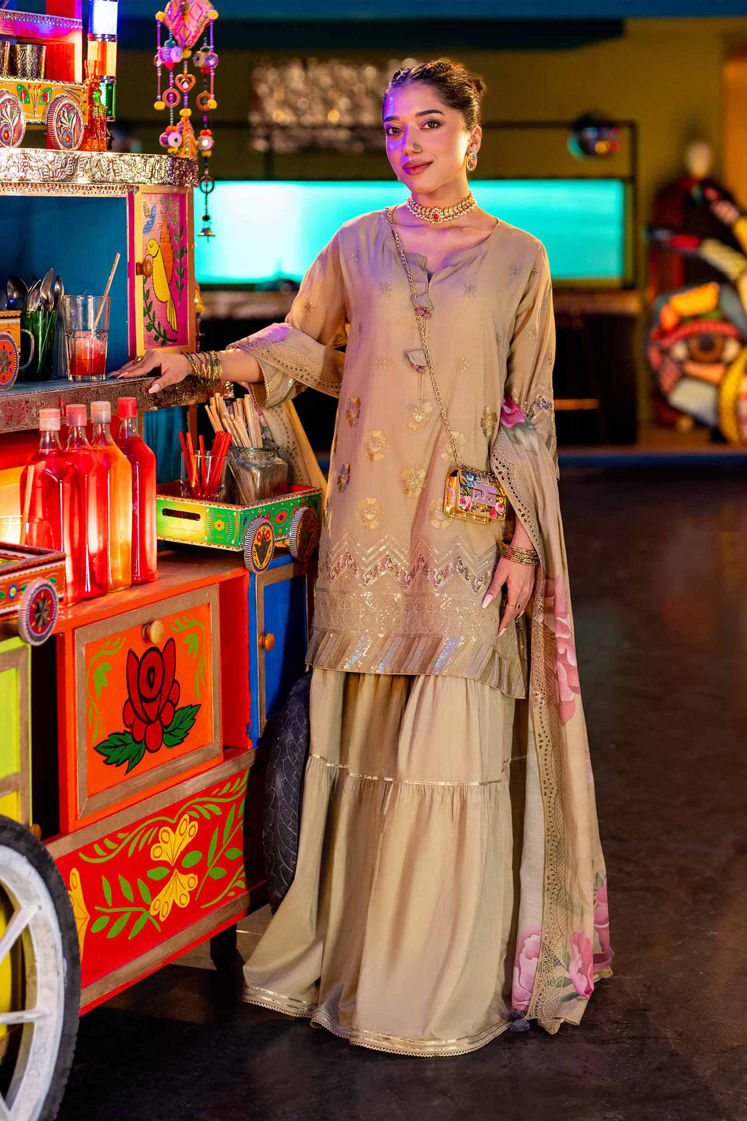 NishatUK - Pistachio Embroidered Lawn 3-piece ready to wear Suit