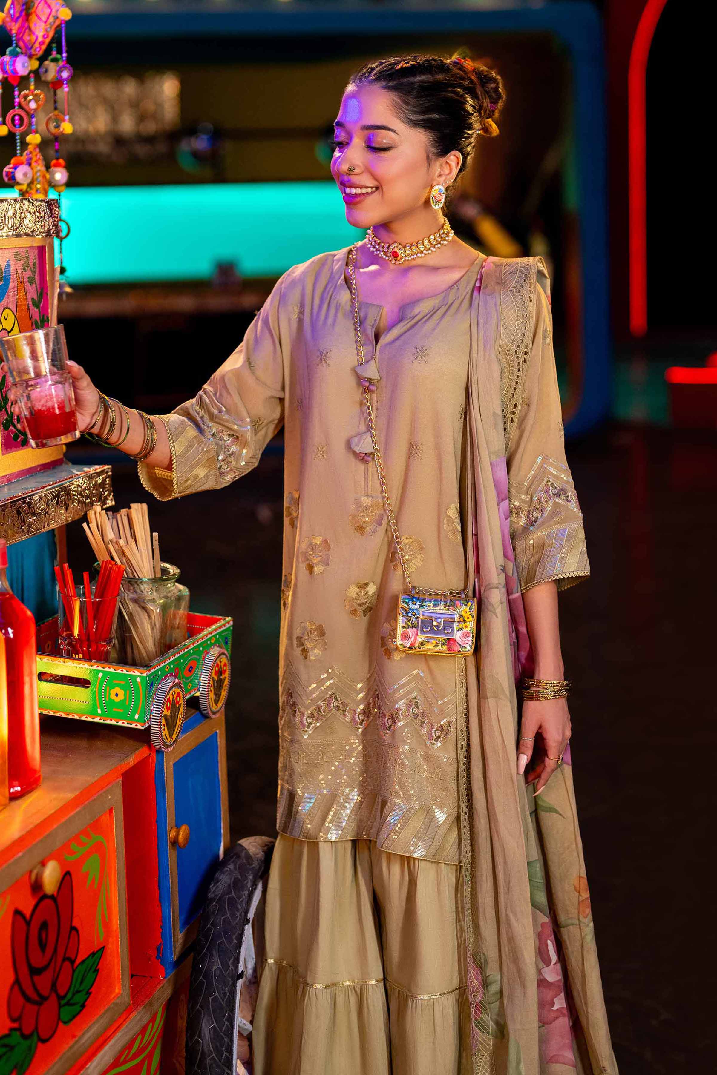 NishatUK - Pistachio Embroidered Lawn 3-piece ready to wear Suit