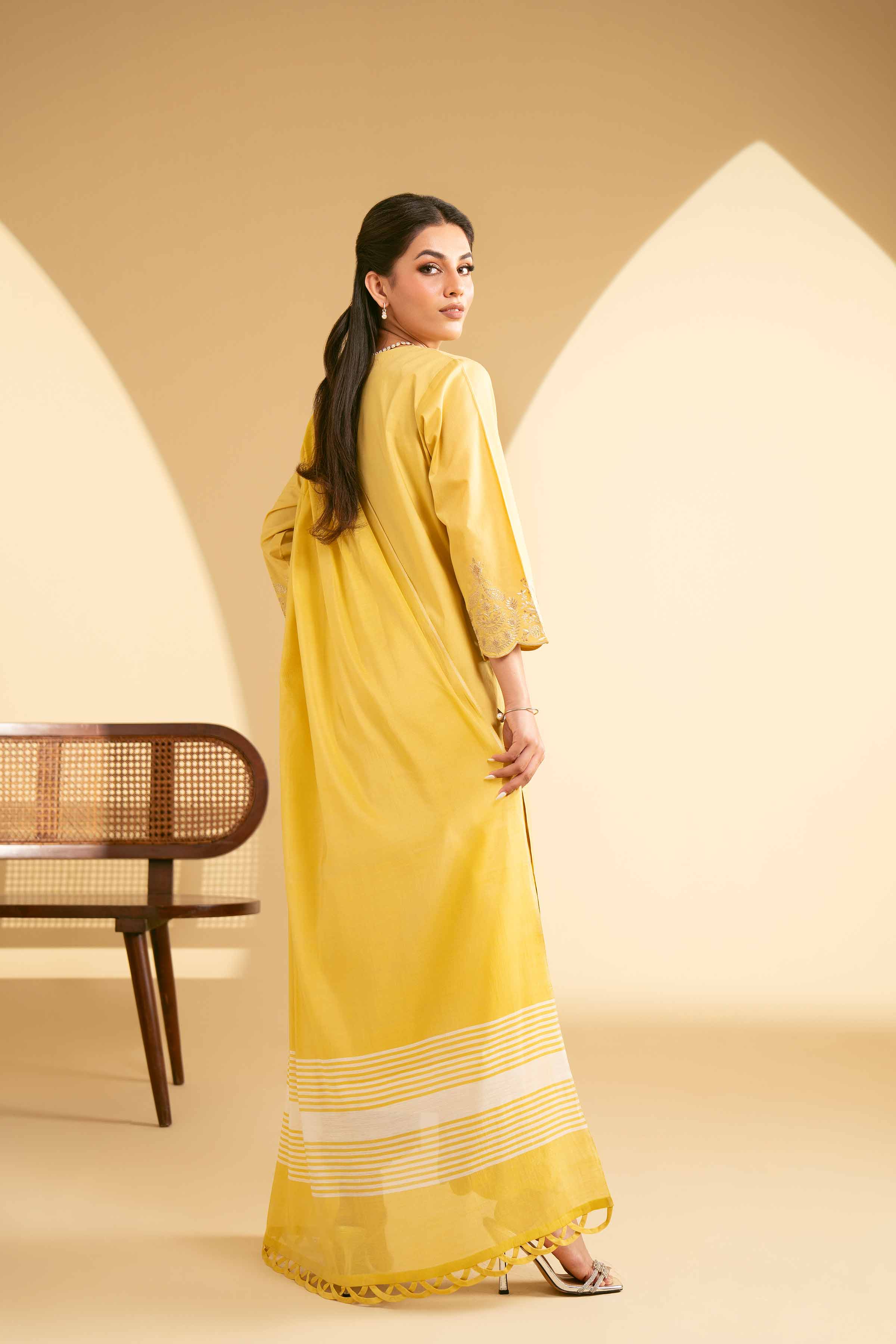 NishatUK - Green Embroidered Cambric 3-piece ready to wear Suit