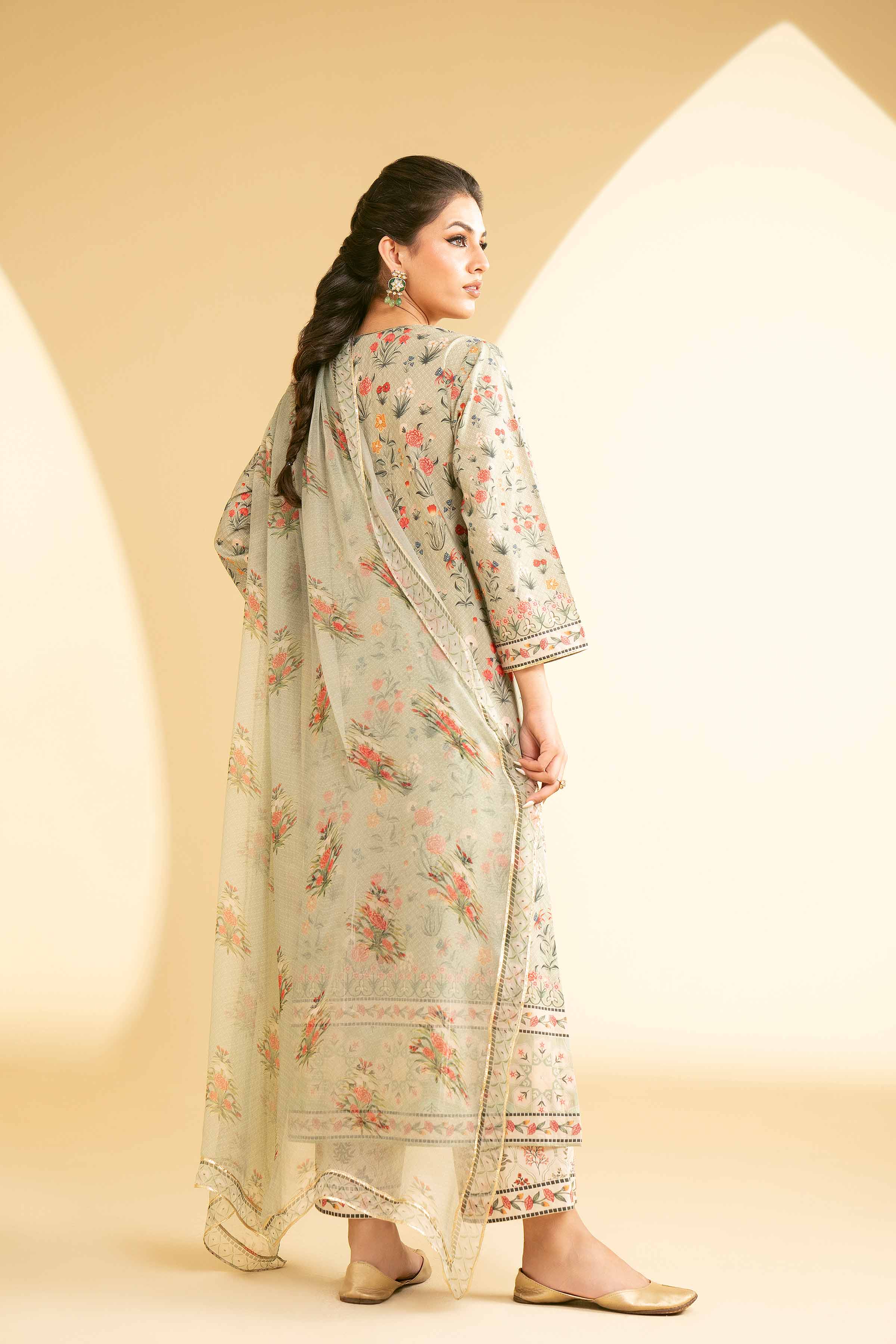 NishatUK - Mint Printed Cambric 3-piece ready to wear Suit