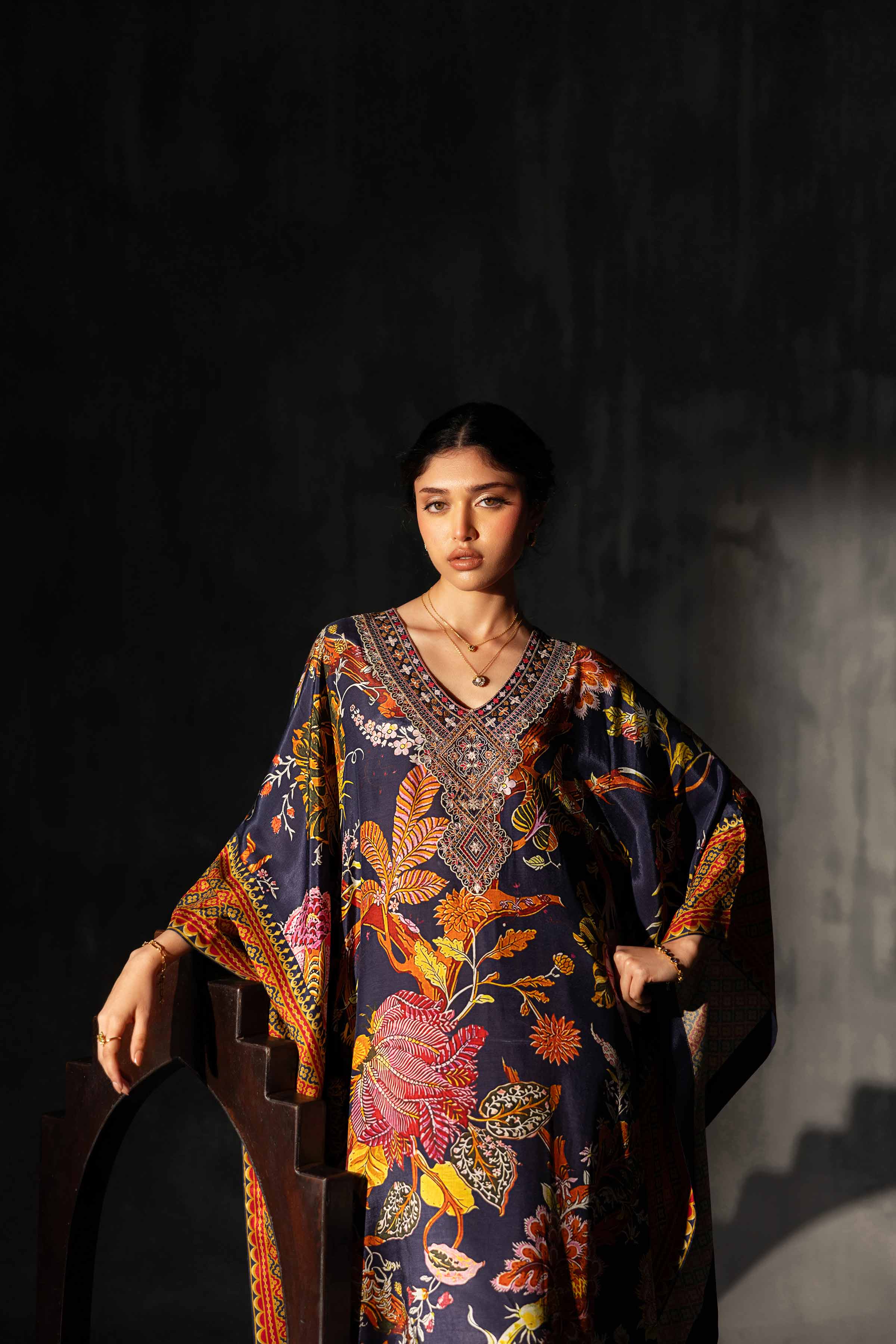 Nishat UK - Multi Embroidered Silk 1-piece ready to wear luxury