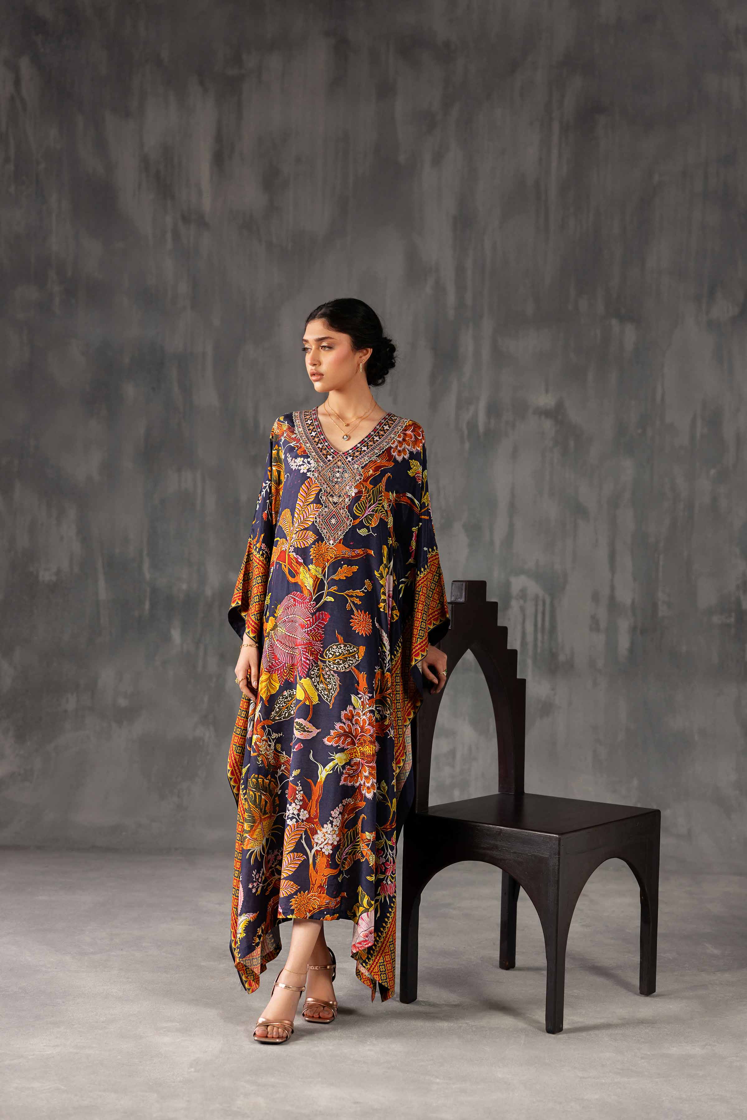 Nishat UK - Multi Embroidered Silk 1-piece ready to wear luxury