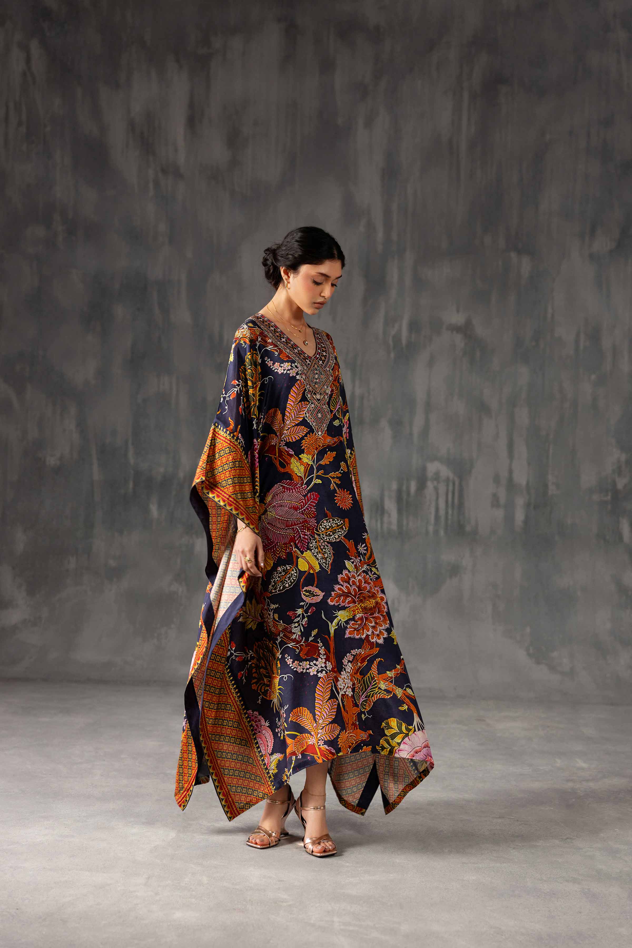 Nishat UK - Multi Embroidered Silk 1-piece ready to wear luxury
