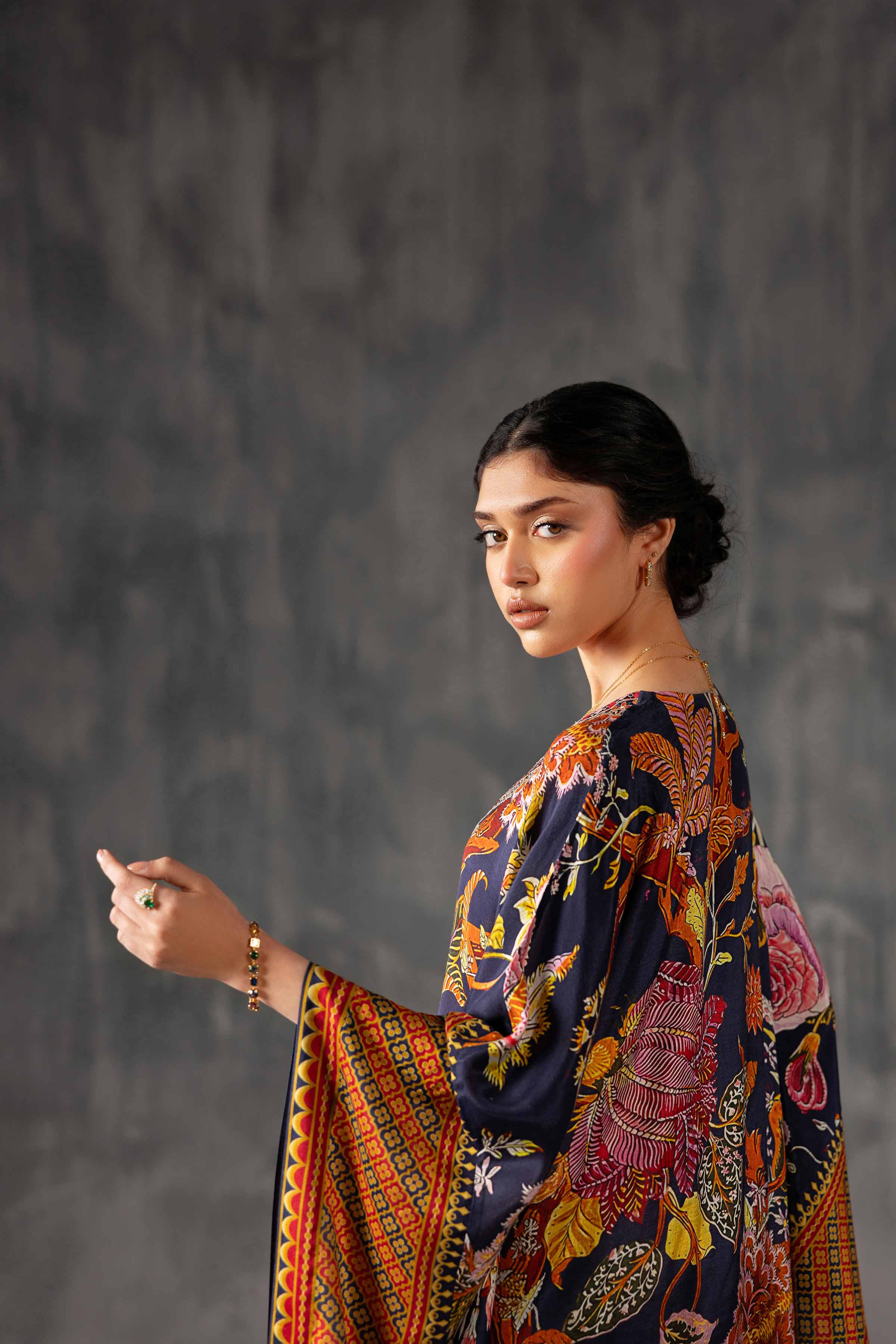 Nishat UK - Multi Embroidered Silk 1-piece ready to wear luxury