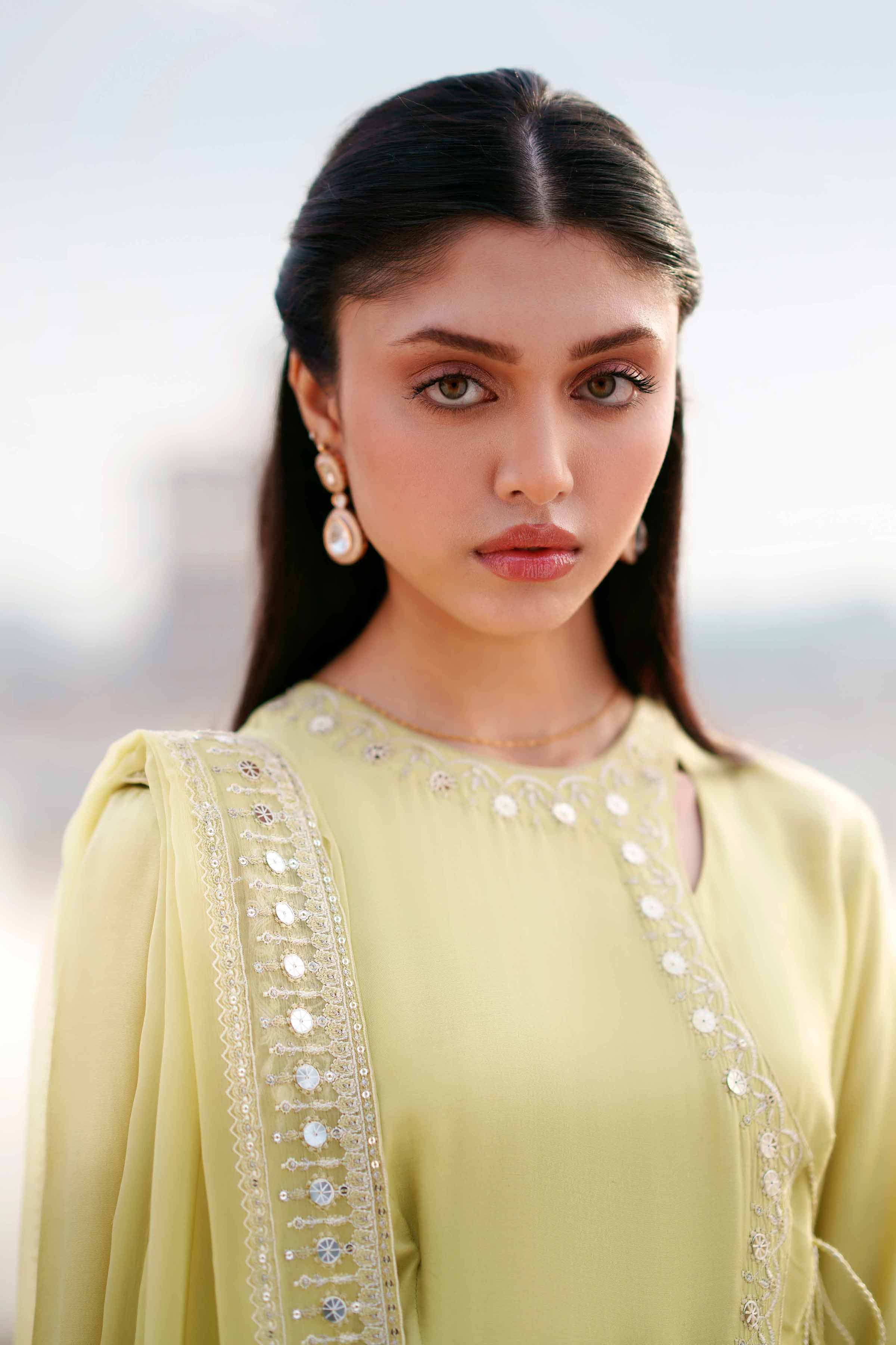 NishatUK - Green Embroidered Silk 2-piece ready to wear luxury Dress