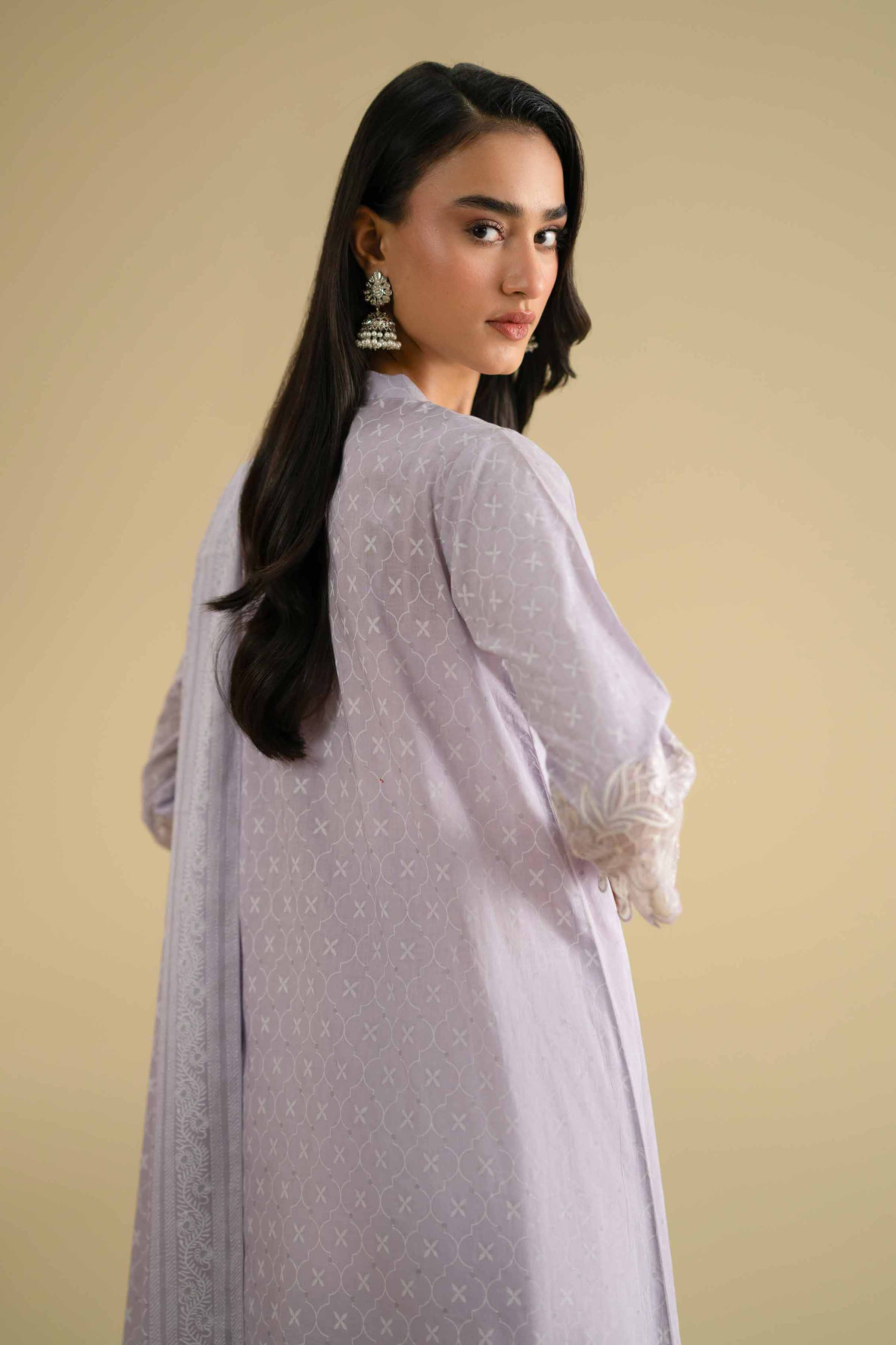 NishatUK - Purple Embroidered Lawn 2-piece ready to wear Dress