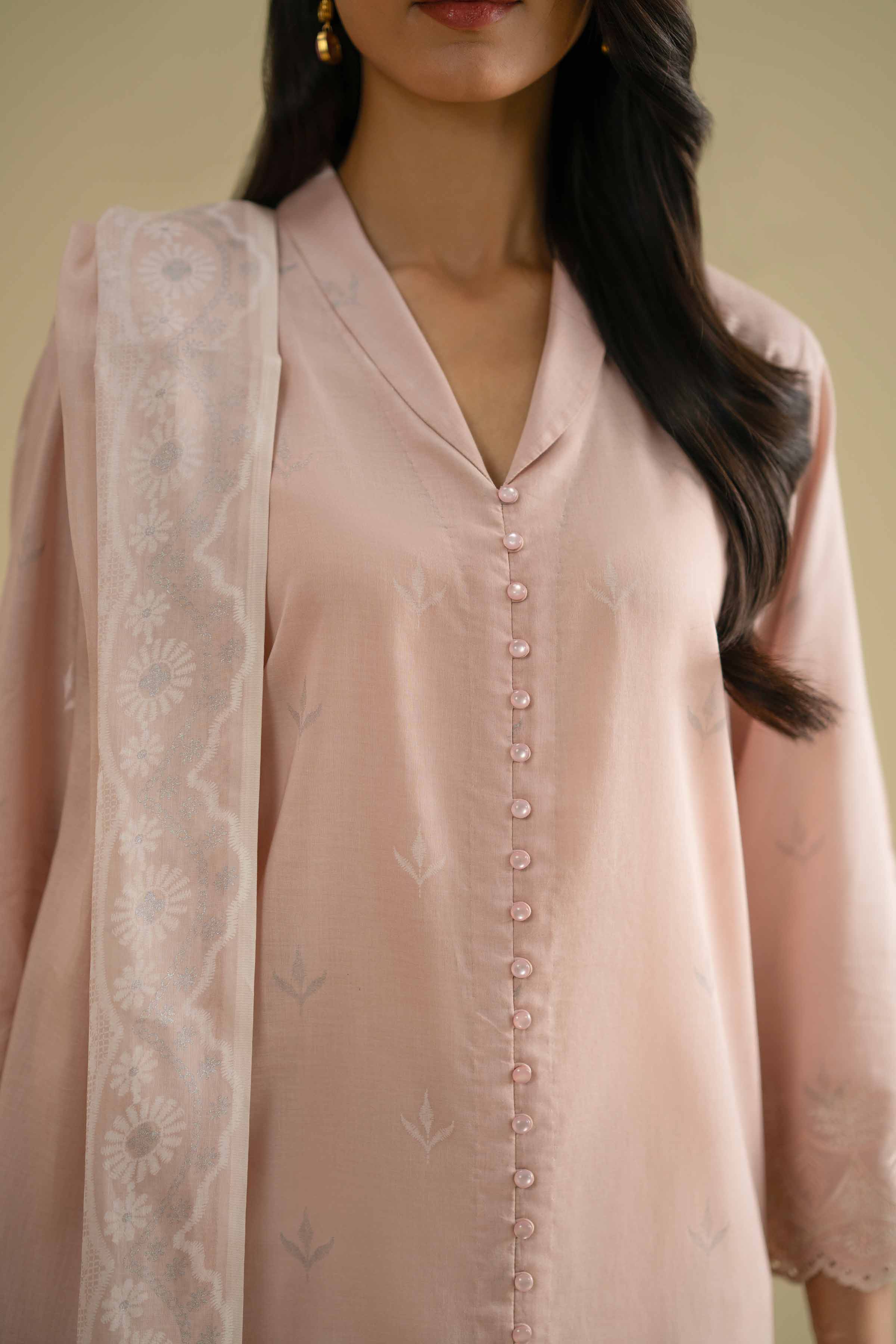 NishatUK - Pink Embroidered Lawn 2-piece ready to wear Dress