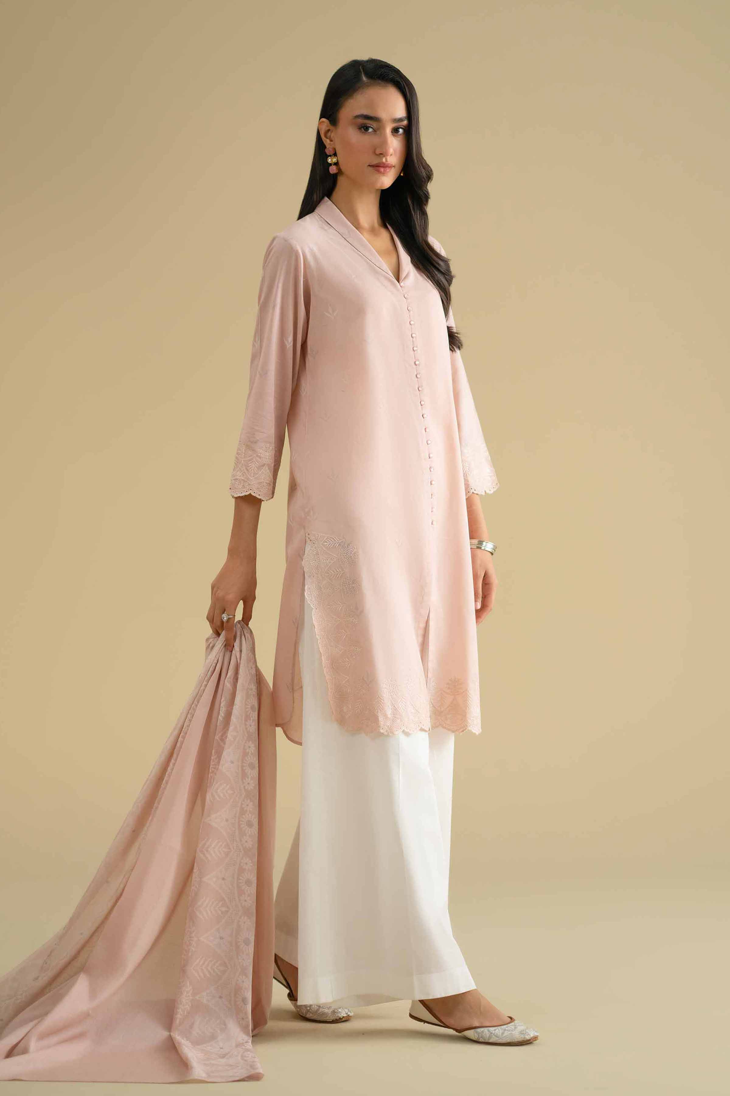 NishatUK - Pink Embroidered Lawn 2-piece ready to wear Dress