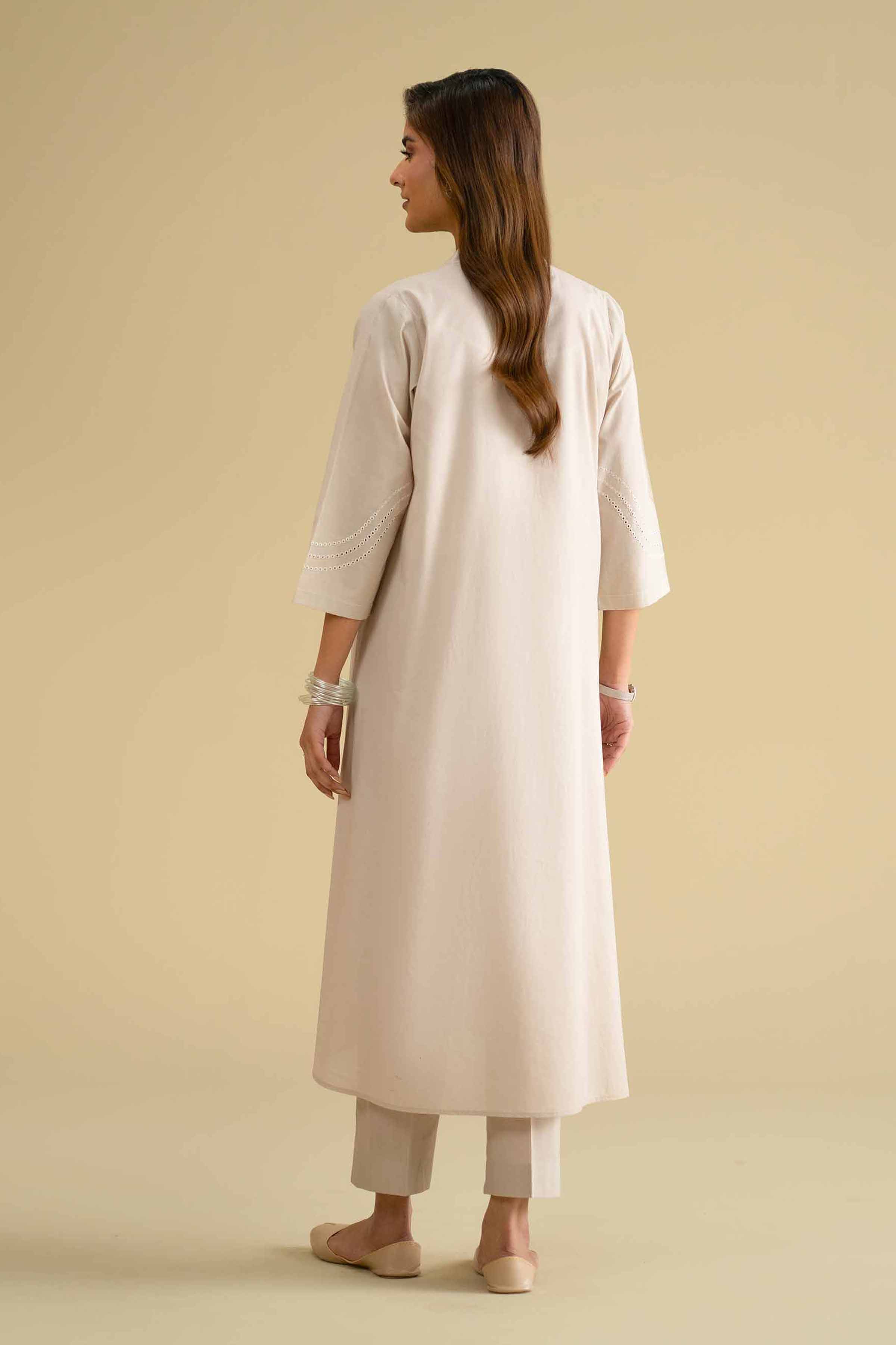 Nishat UK - Ivory Embroidered Cambric 2 Pieces ready To Wear luxury Dress