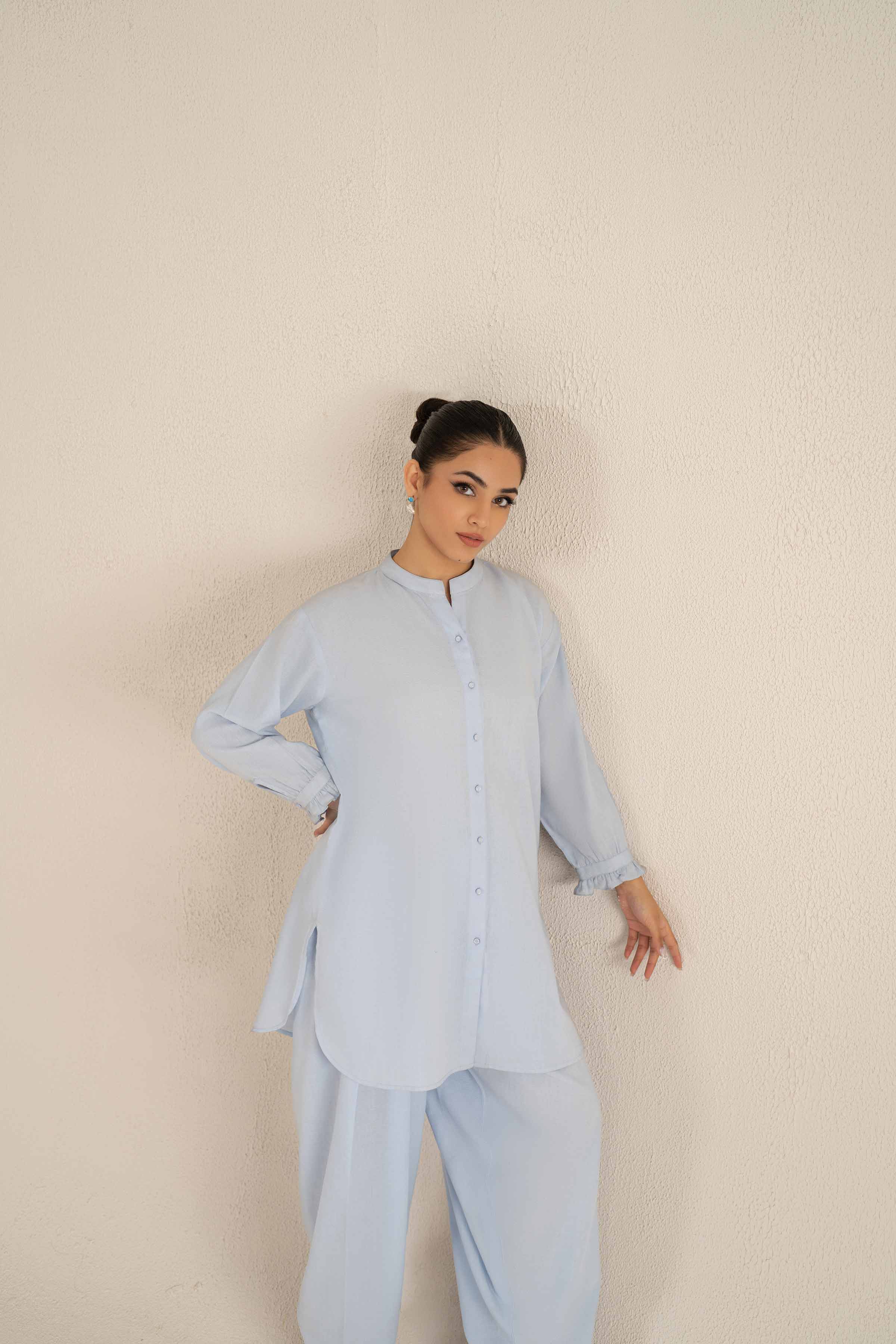 NishatUK - Brown Solids Cotton 2-piece ready to wear Luxury Dress