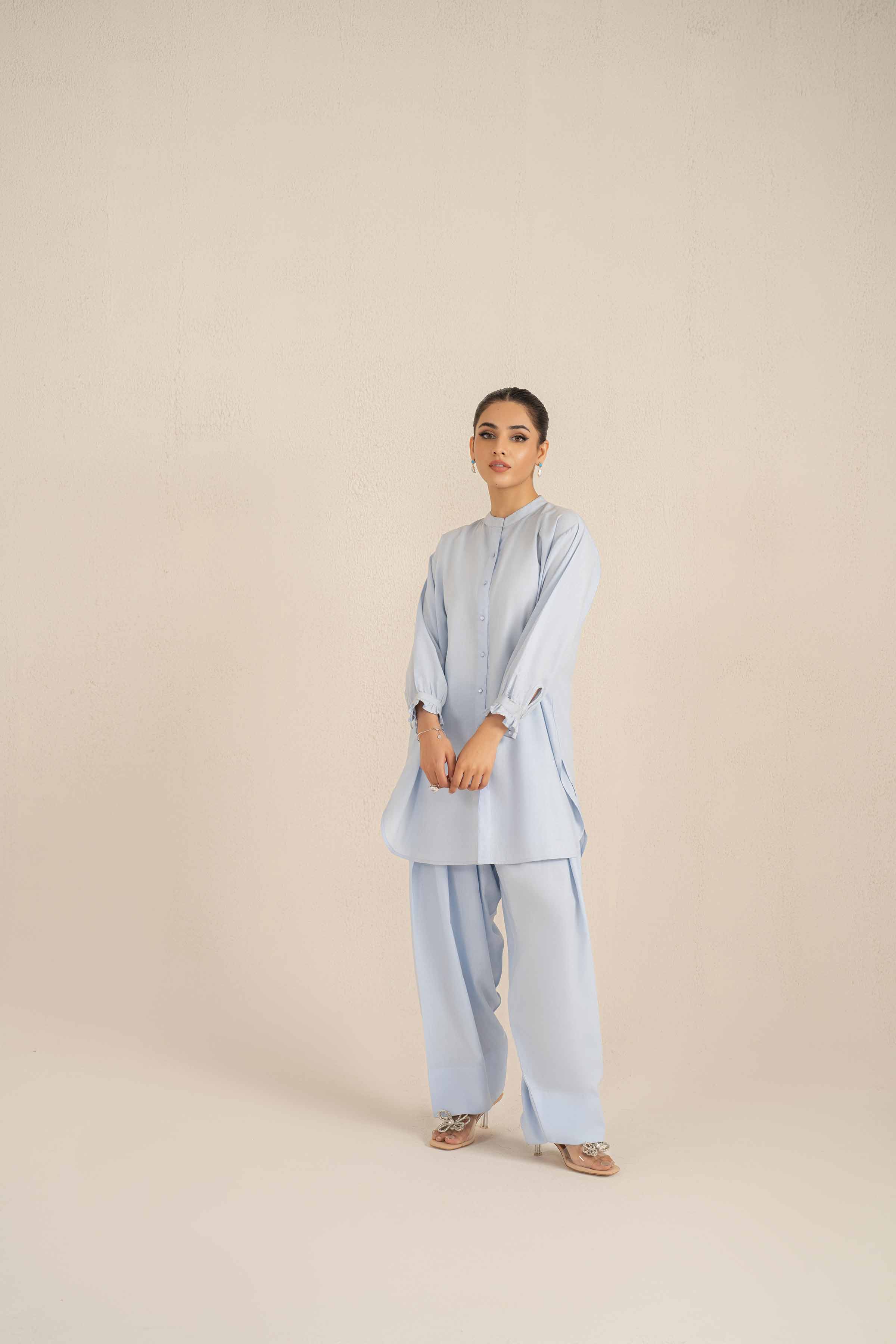 NishatUK - Brown Solids Cotton 2-piece ready to wear Luxury Dress