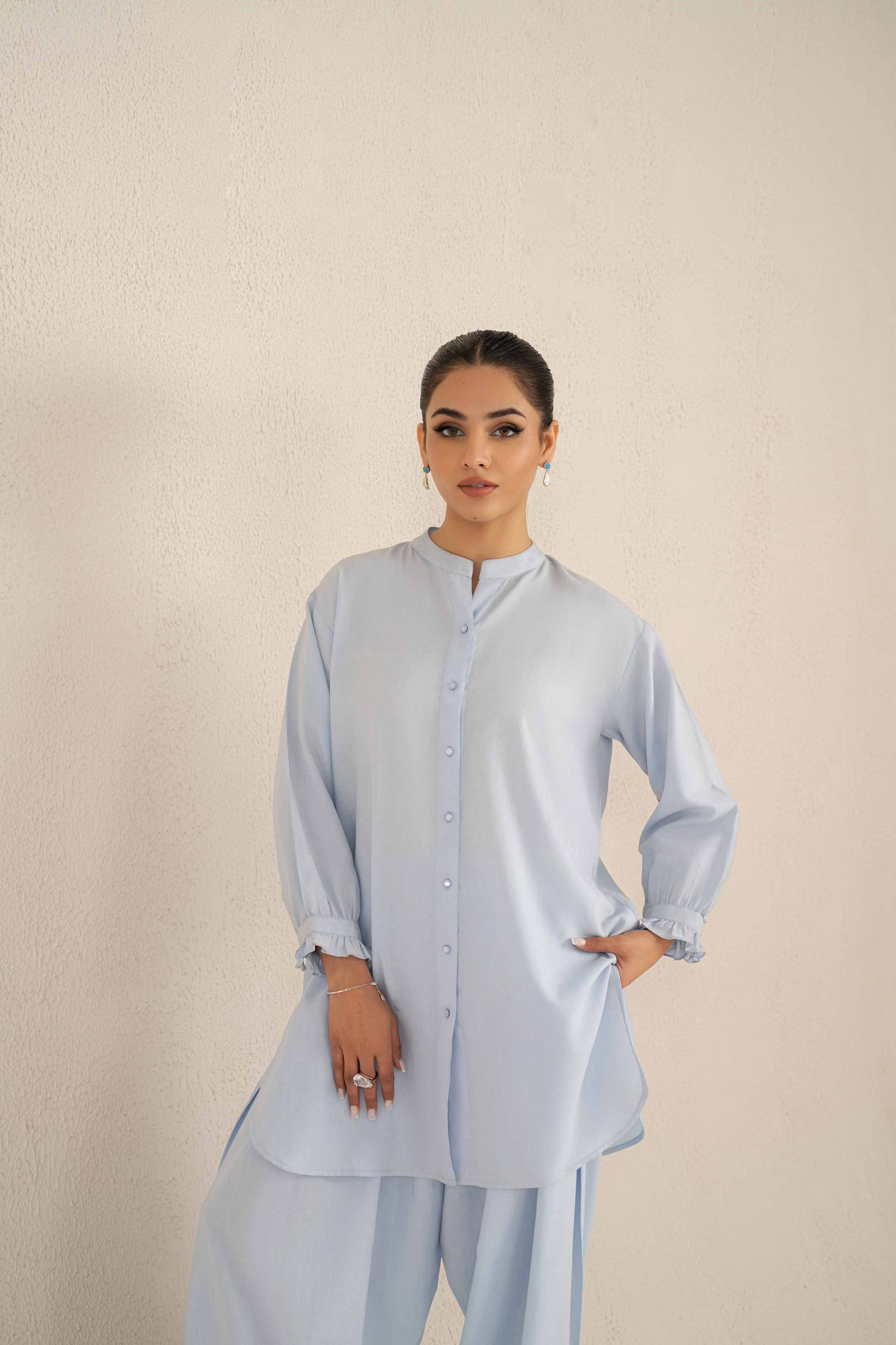 NishatUK - Brown Solids Cotton 2-piece ready to wear Luxury Dress