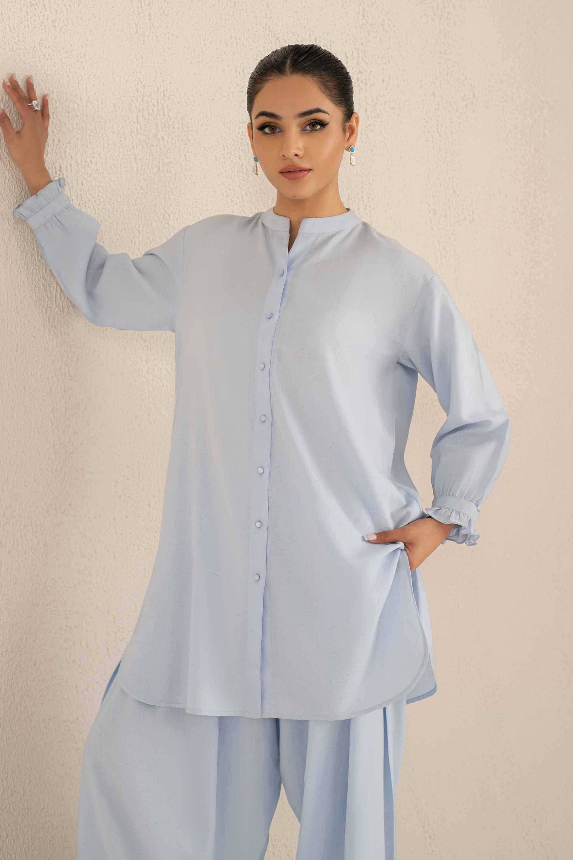 NishatUK - Brown Solids Cotton 2-piece ready to wear Luxury Dress