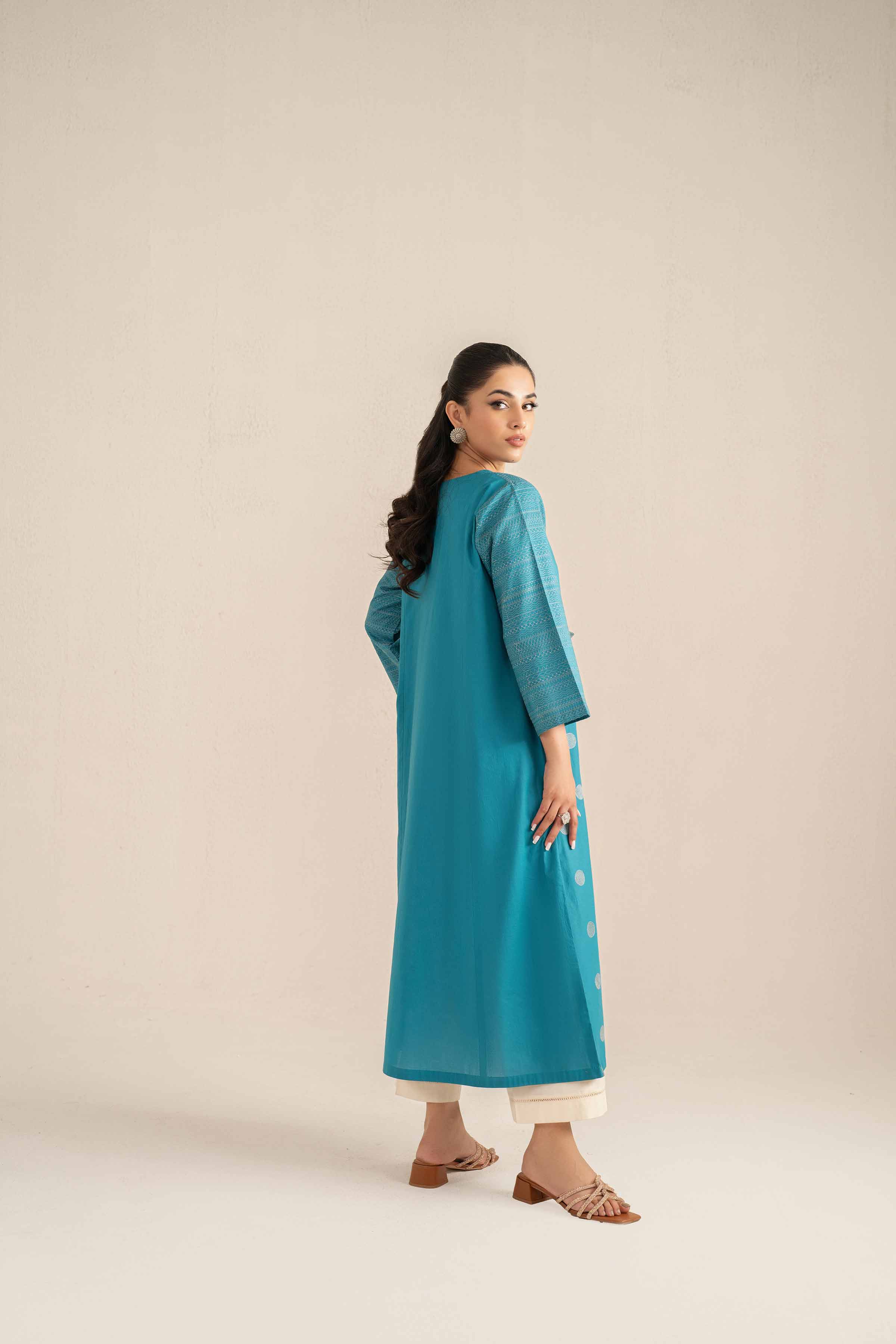 NishatUK - Ferozi Embroidered Cambric 1-piece ready to wear Shirt