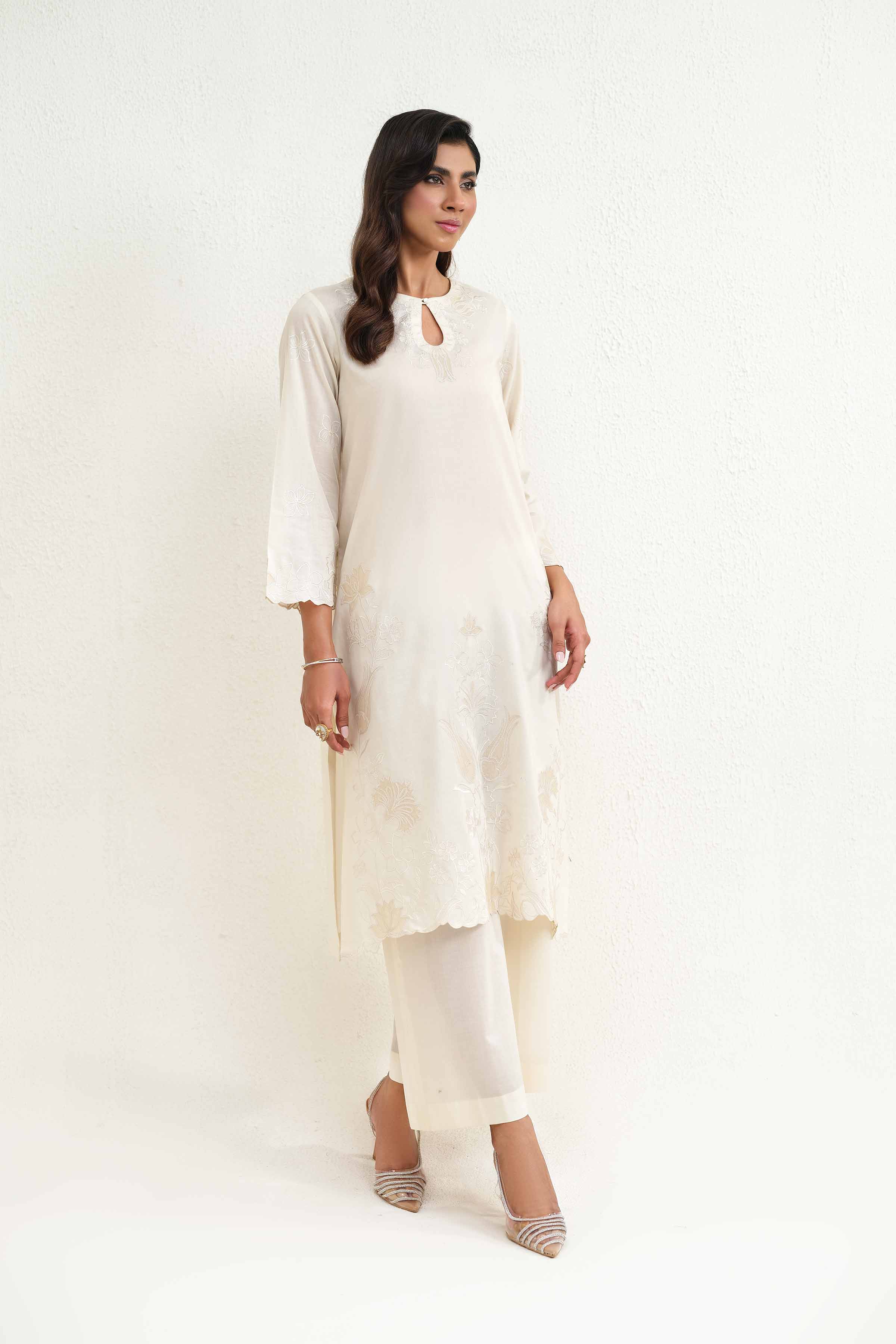 NishatUK - Brown Embroidered Lawn 3-piece ready to wear Suit