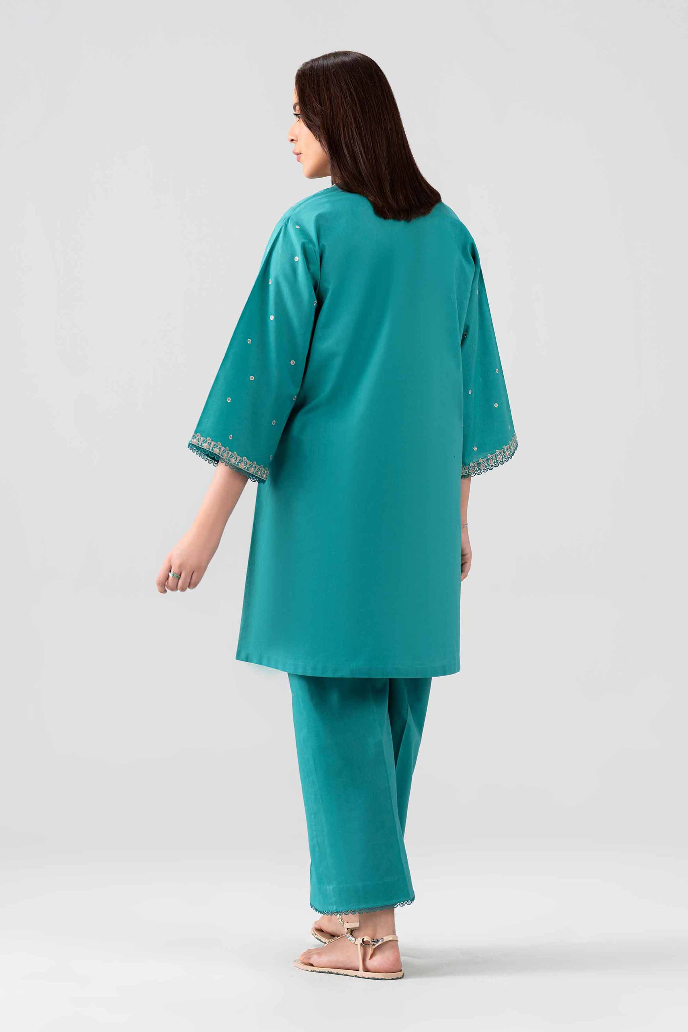 Nishat UK - Blue Embroidered Cambric 2 Pieces ready to wear luxury Dress