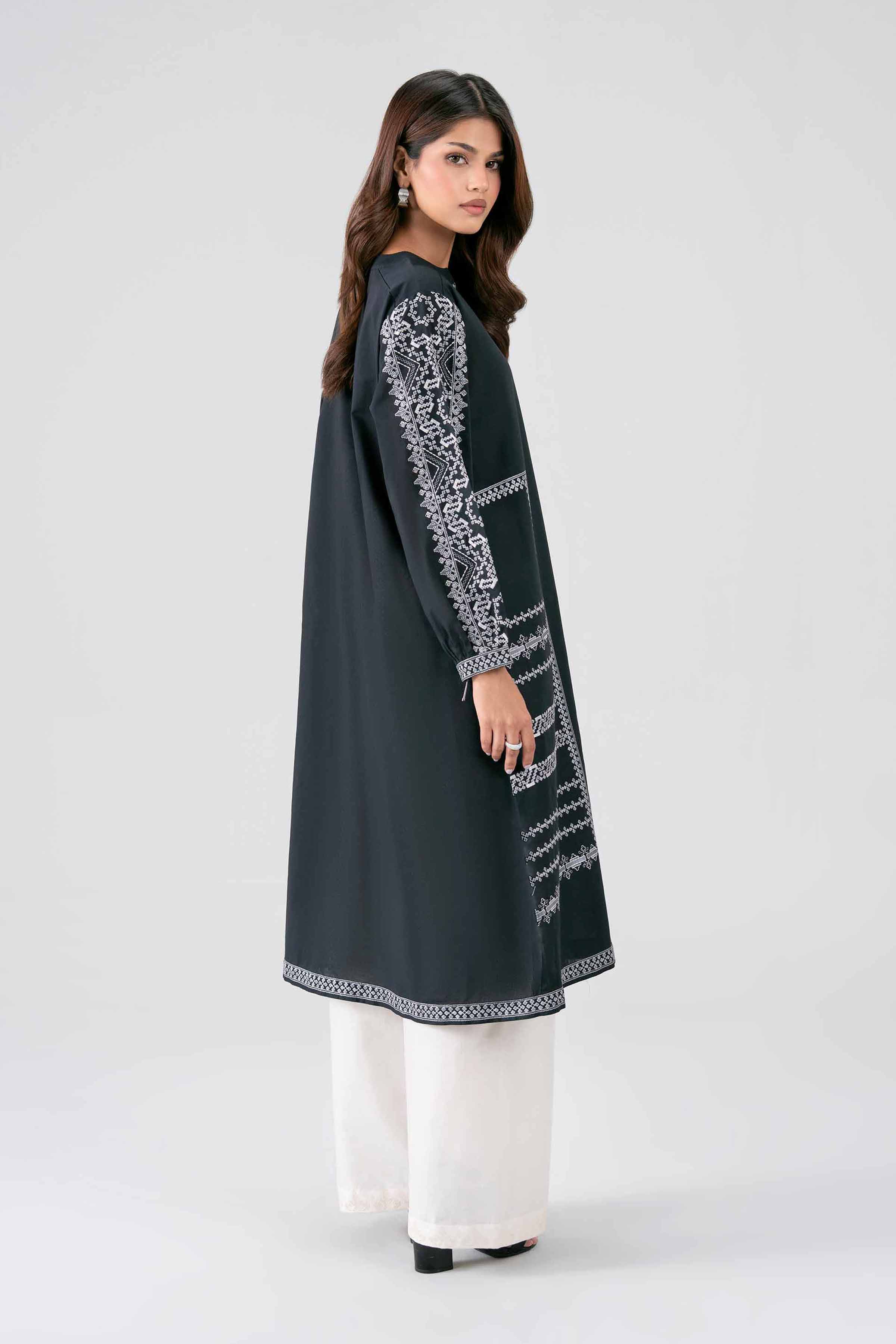 Nishat UK - Black Embroidered Lawn 2 Pieces ready to wear luxury Dress