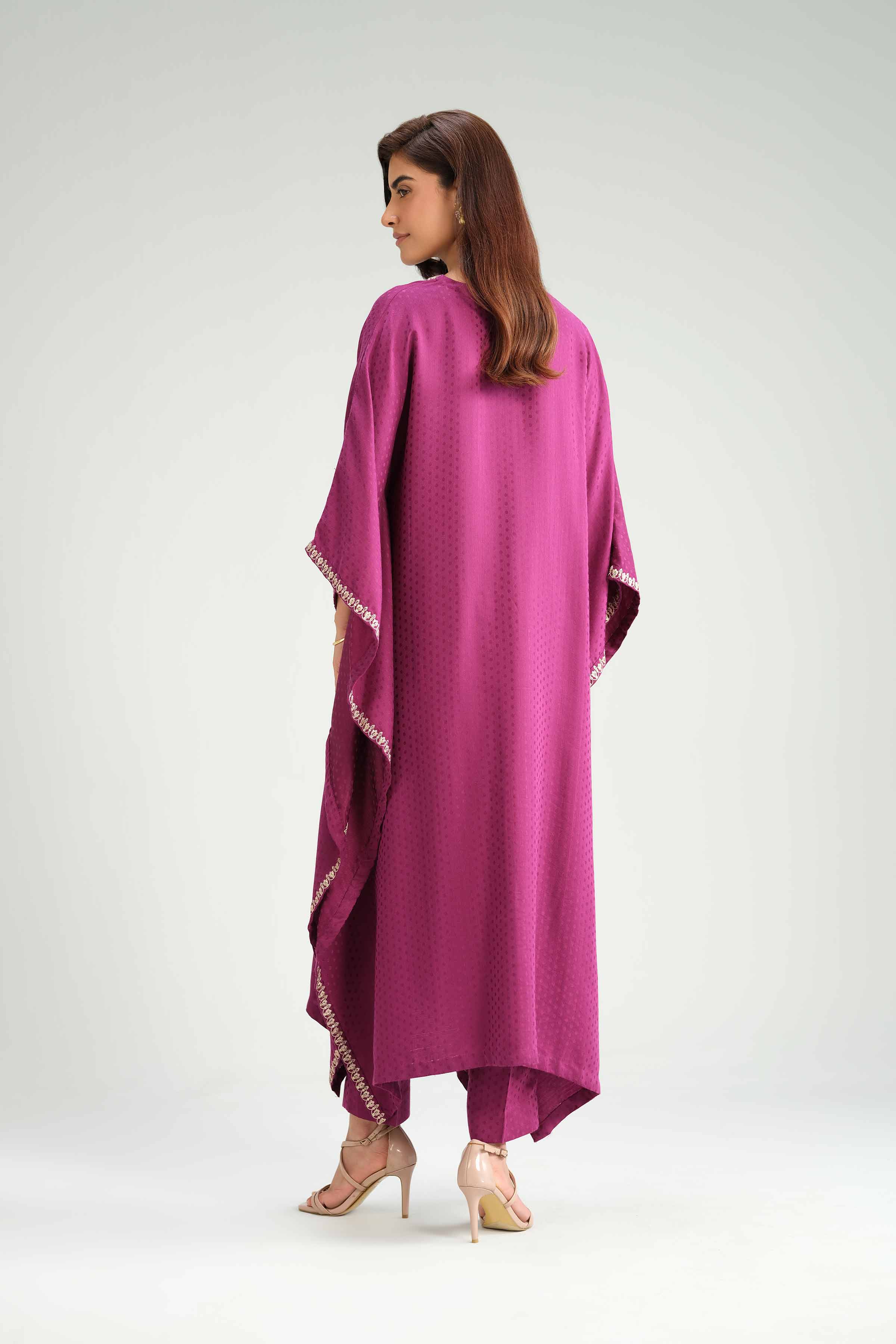 NishatUK - Purple Embroidered Viscose 2-piece ready to wear Luxury Dress