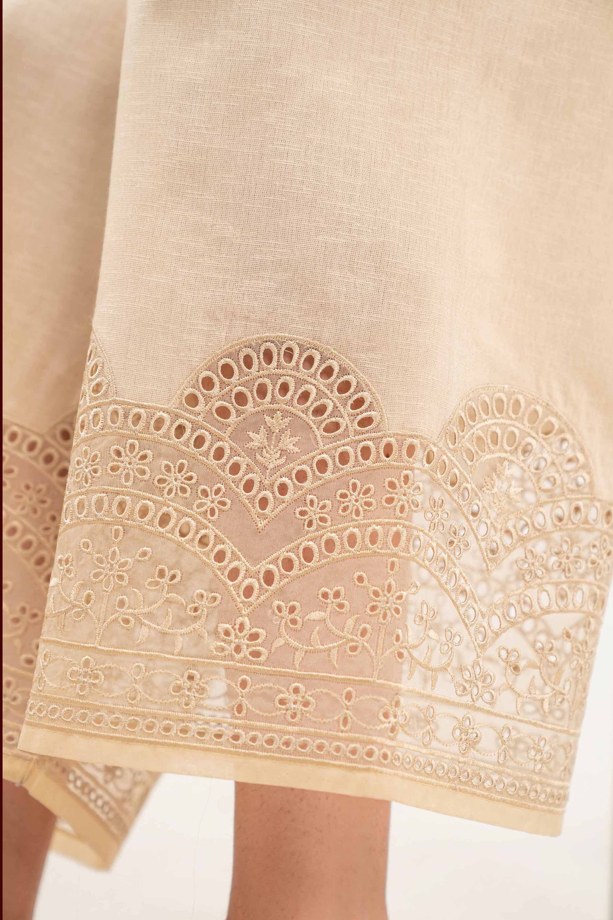 Nishat UK - Beige Embroidered Karandi 1 Piece READY TO WEAR - LUXURY Dress