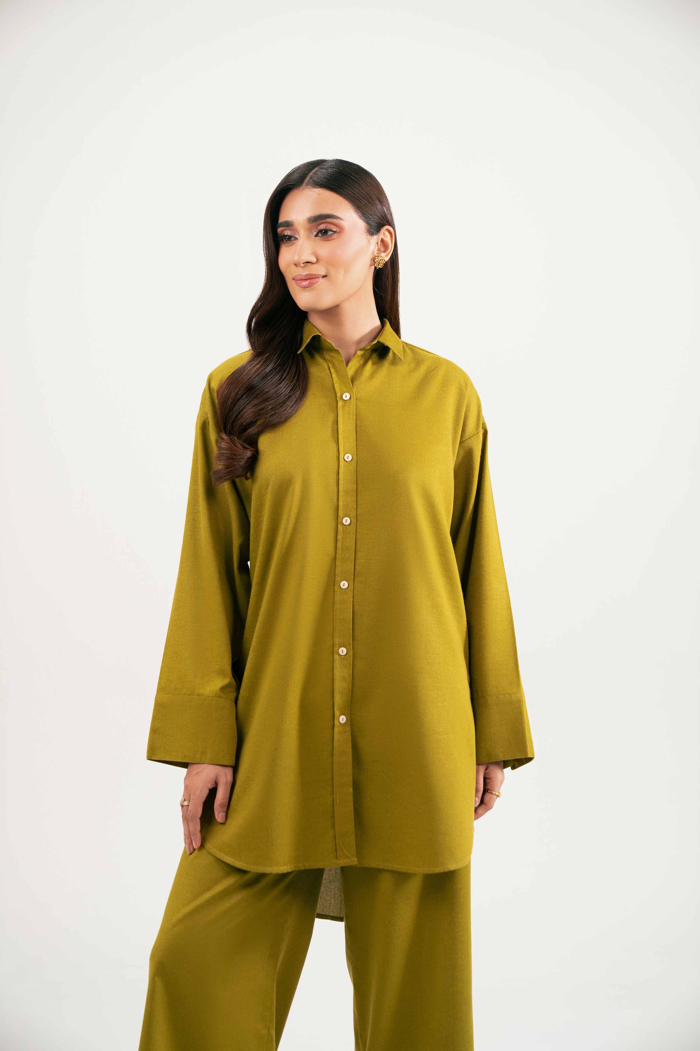 NishatUK - Olive Solids Karandi 2-piece ready to wear Luxury Dress