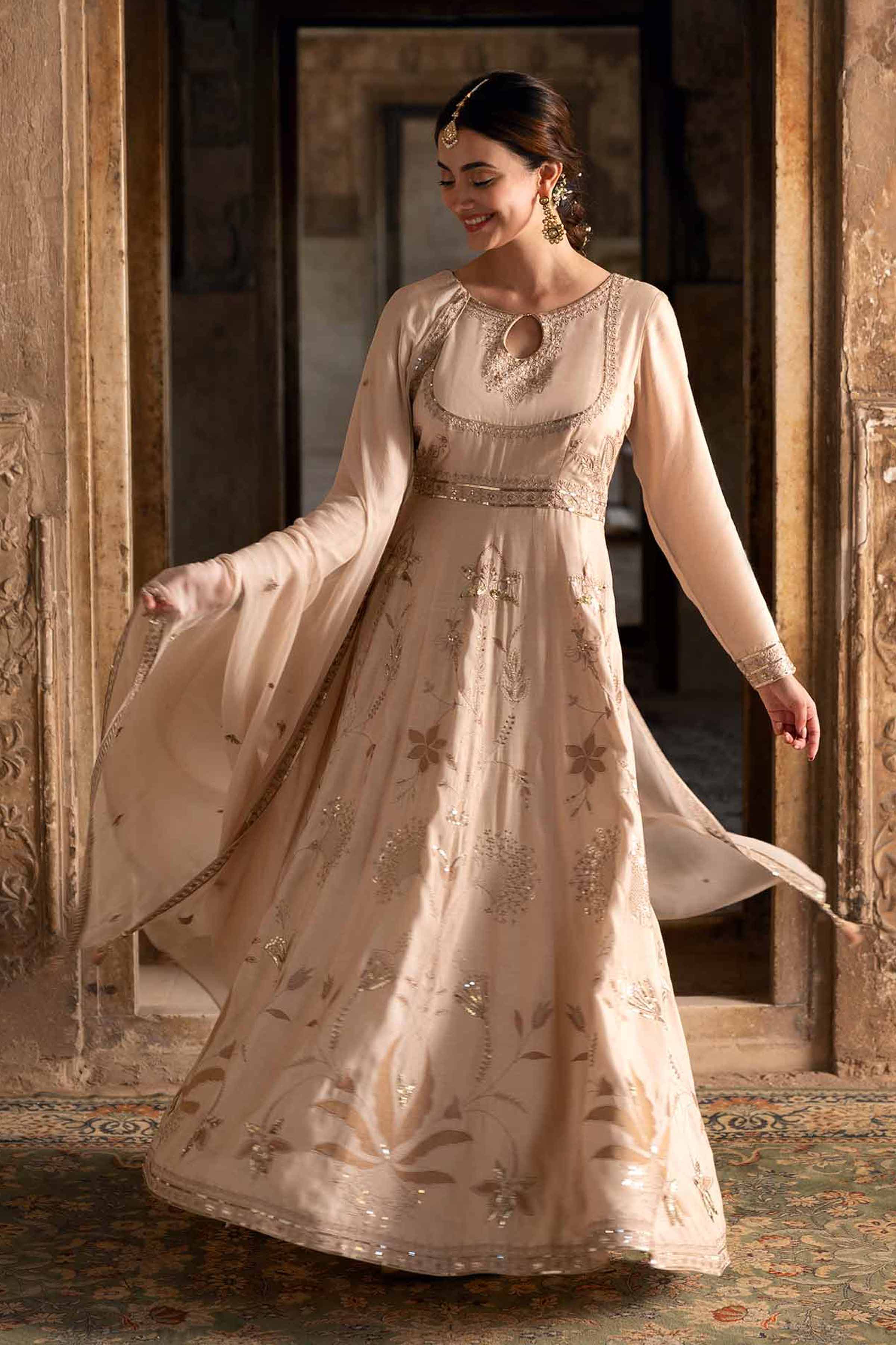 NishatUK - Off White Embroidered Viscose 2-piece ready to wear Luxury Dress