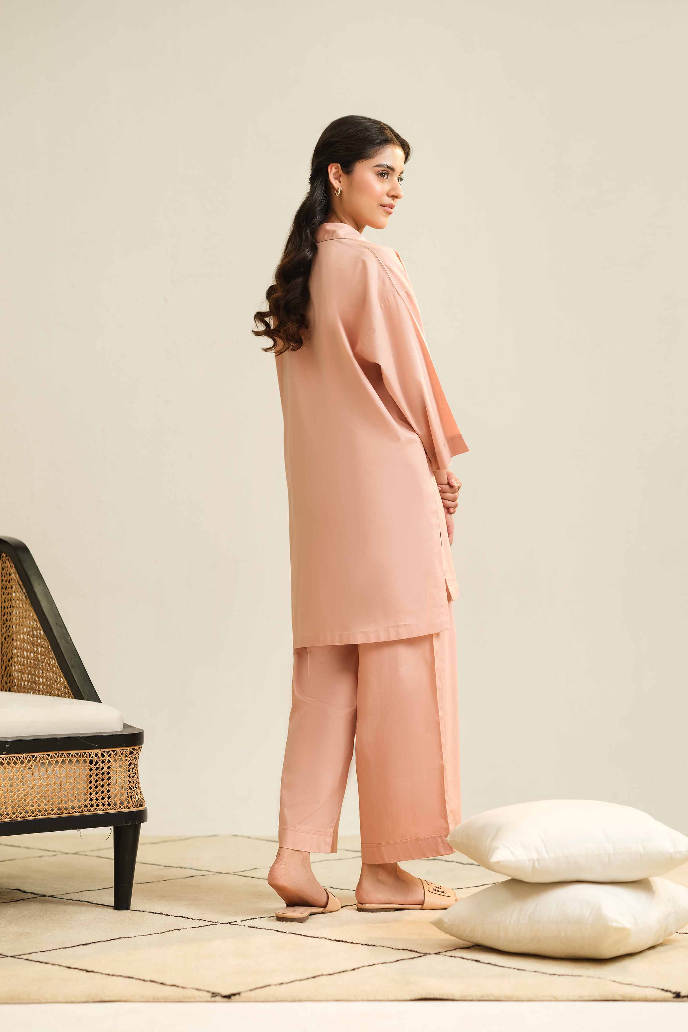 NishatUK - Tea Rose Solids Cambric 2-piece ready to wear Luxury Dress