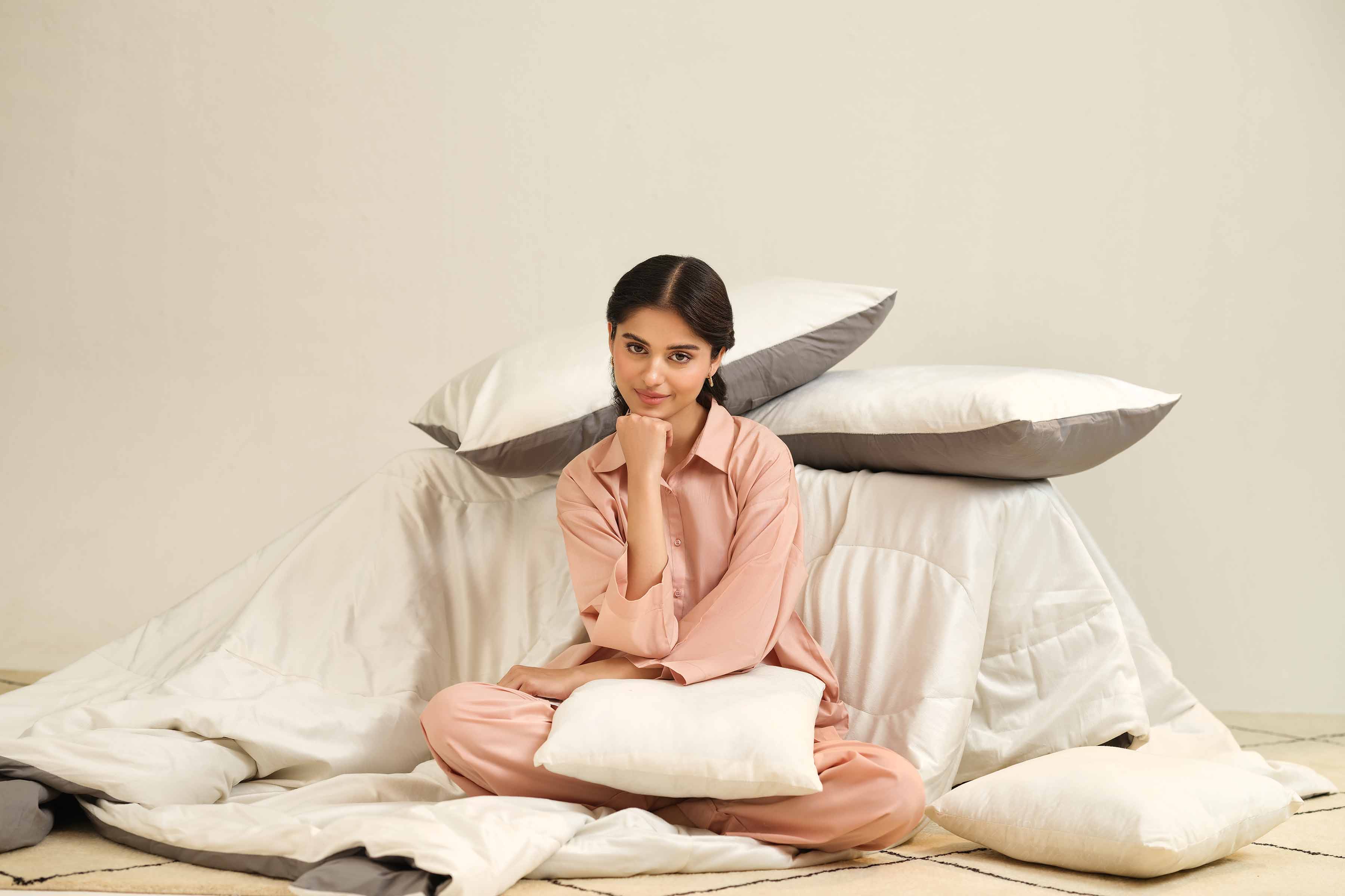 NishatUK - Tea Rose Solids Cambric 2-piece ready to wear Luxury Dress