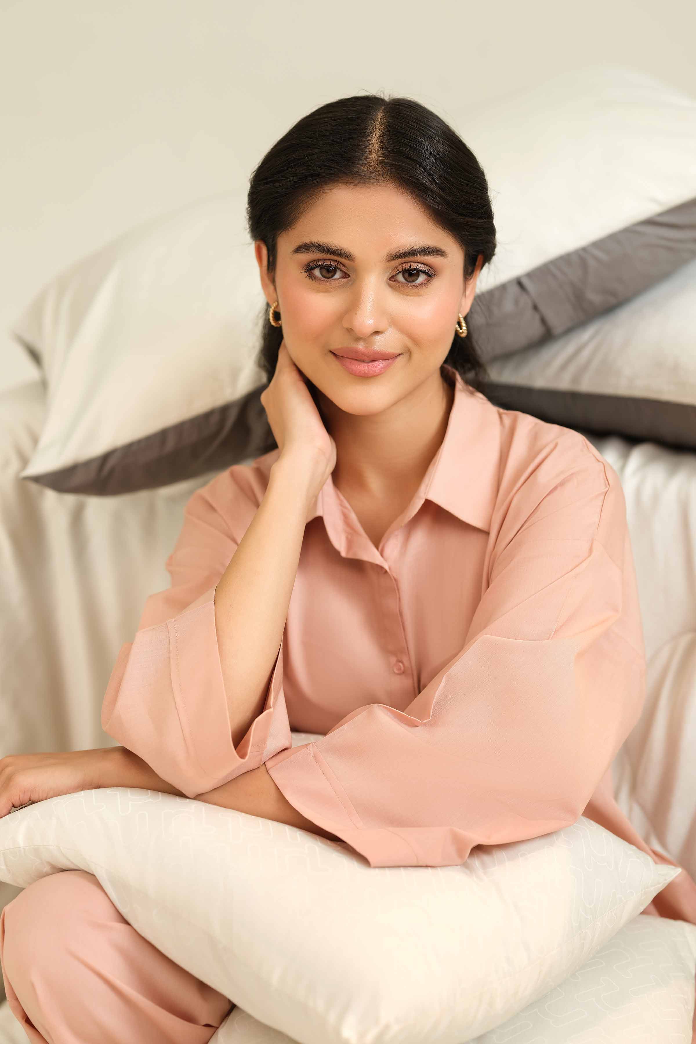 NishatUK - Tea Rose Solids Cambric 2-piece ready to wear Luxury Dress